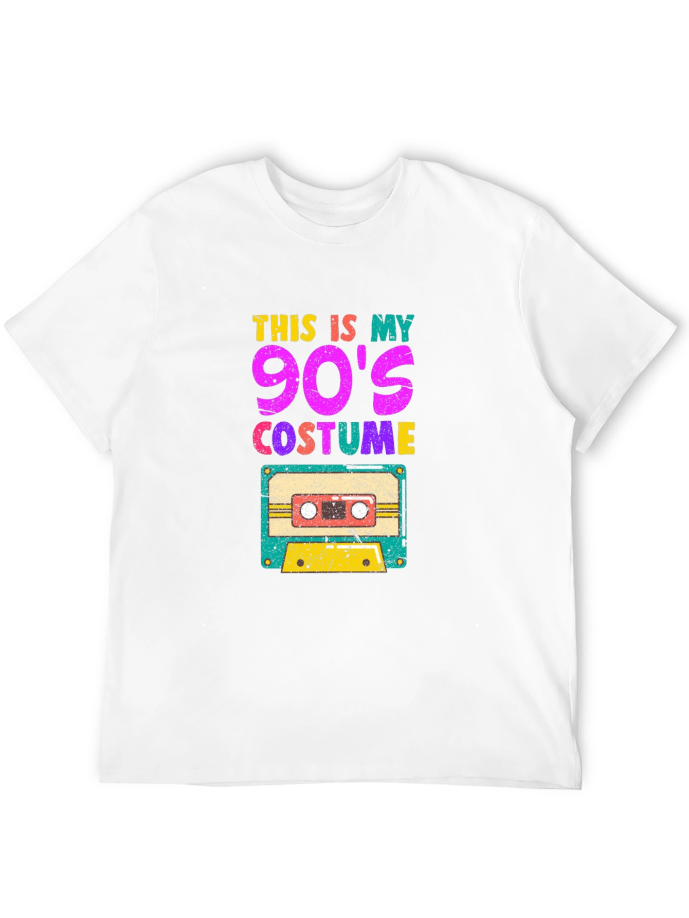 90s Costume Graphic Tee - Retro Cassette Design