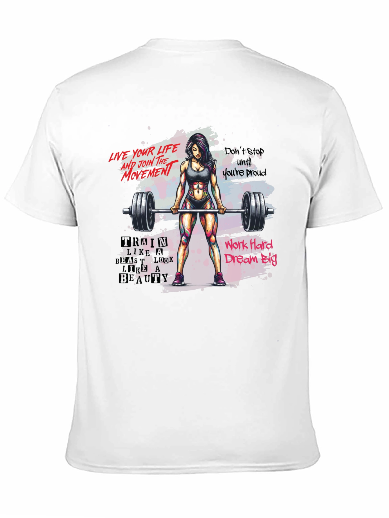 Fitness Motivation T-Shirt - Womens Weightlifting Design
