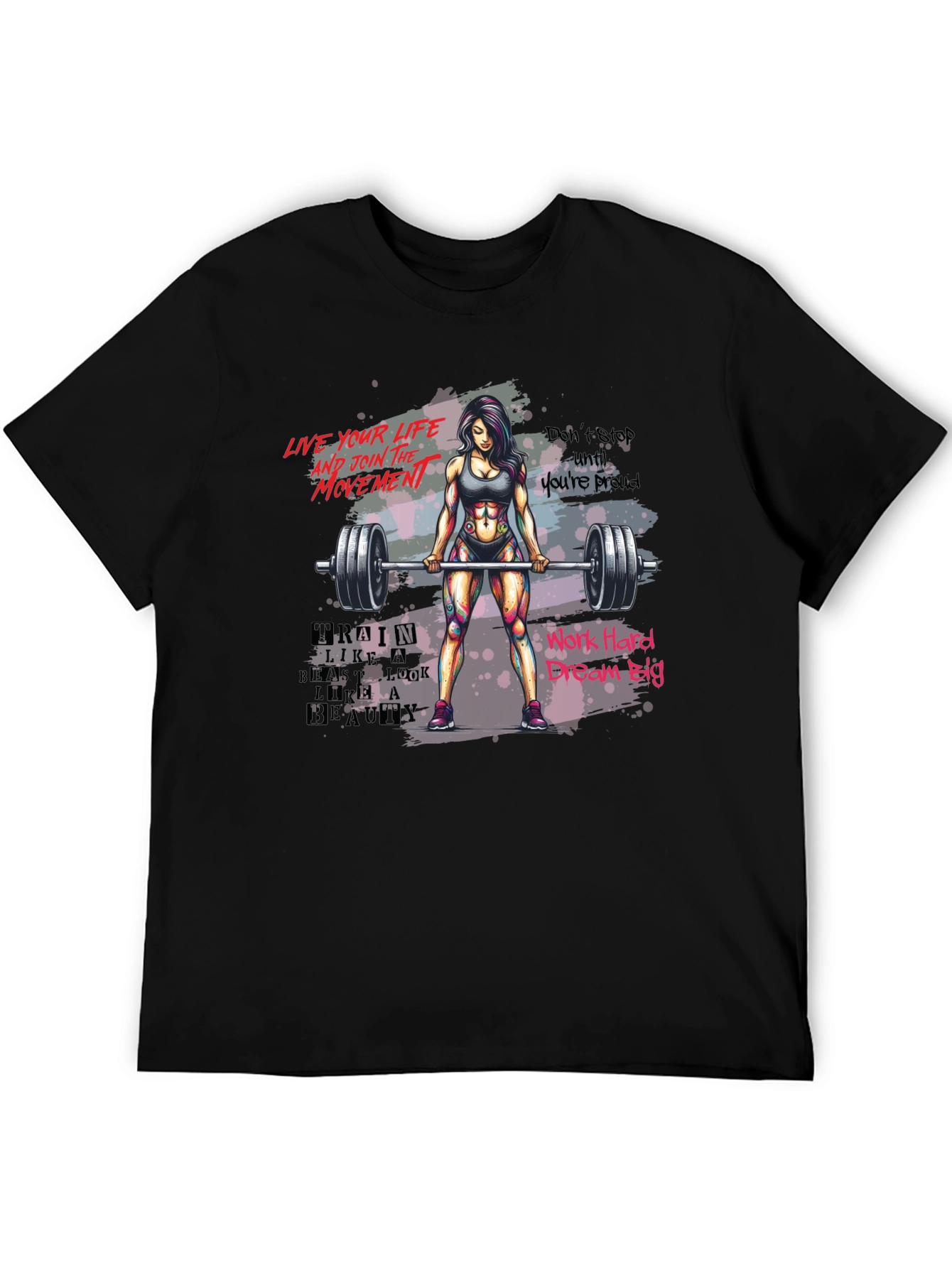 Fitness Motivation T-Shirt - Womens Weightlifting Design