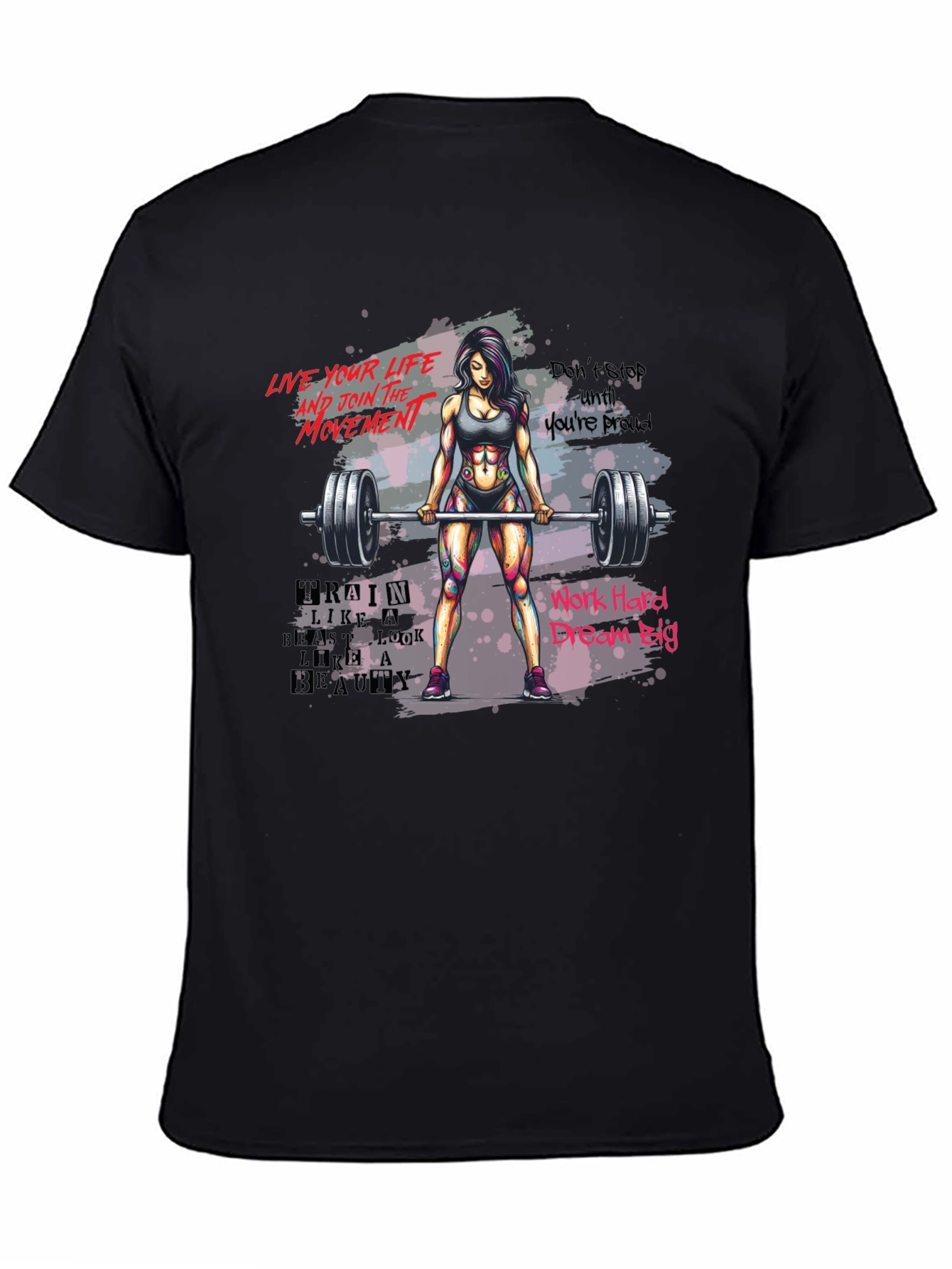 Fitness Motivation T-Shirt - Womens Weightlifting Design