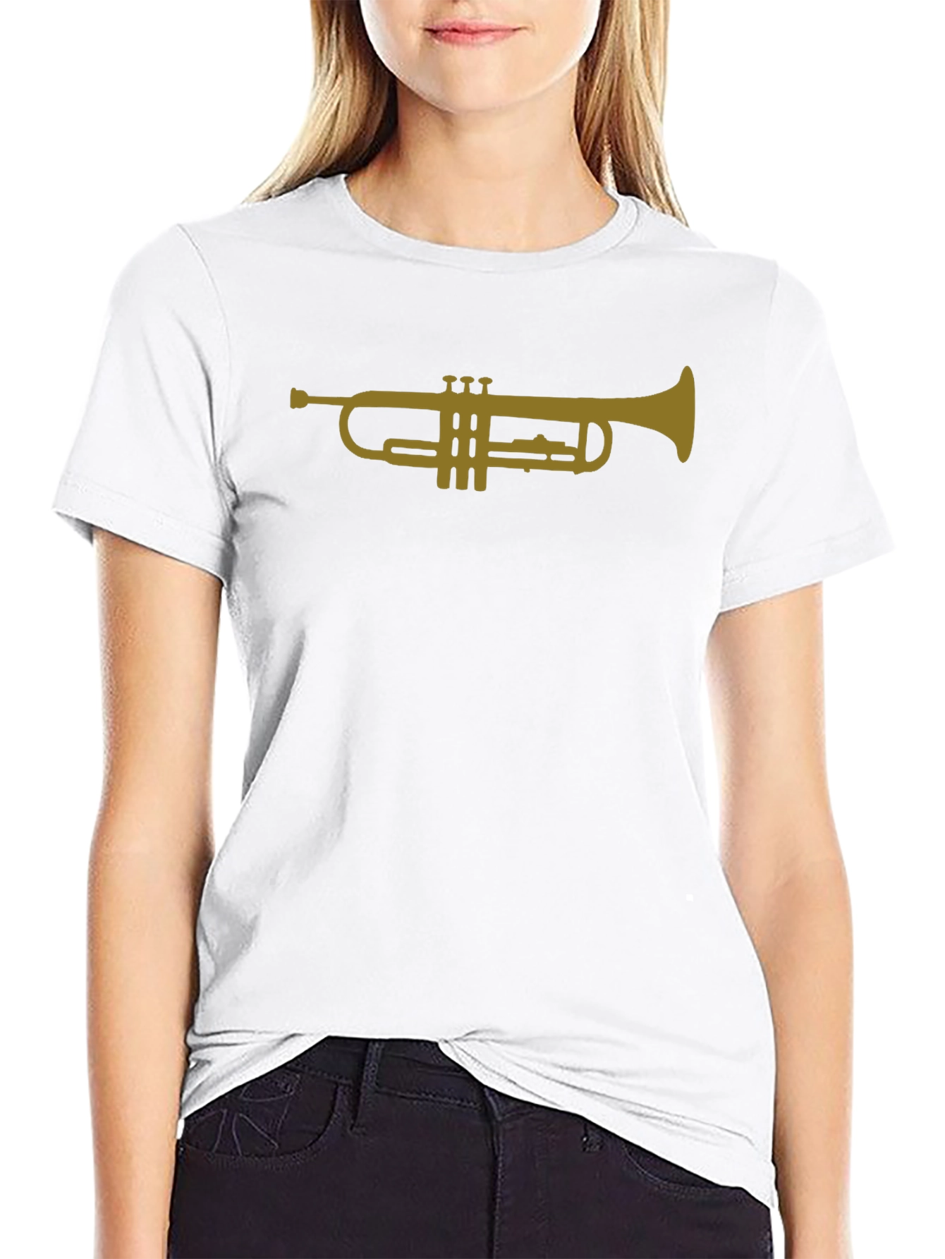 Trumpet Graphic Tee - Musicians Black T-Shirt