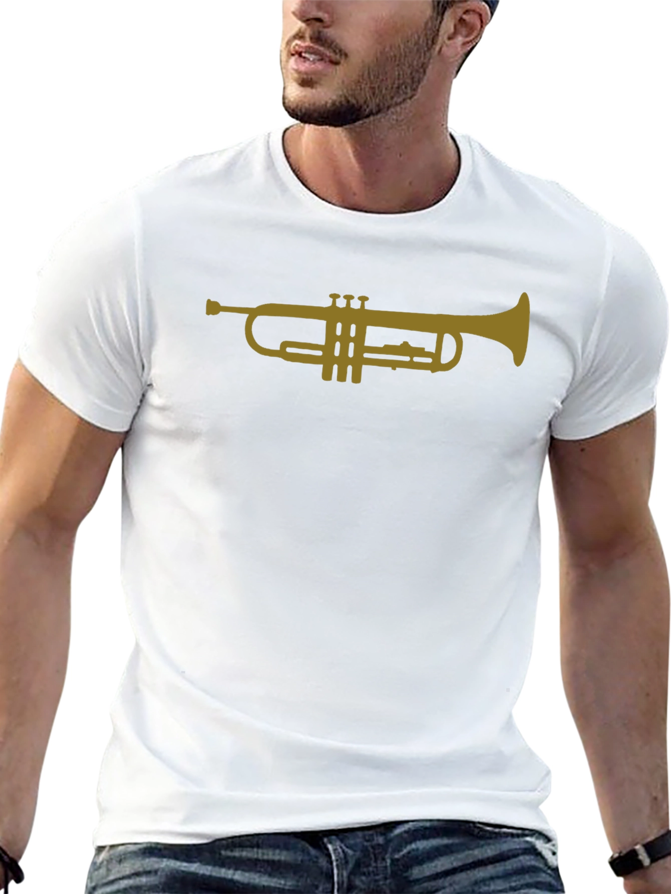 Trumpet Graphic Tee - Musicians Black T-Shirt
