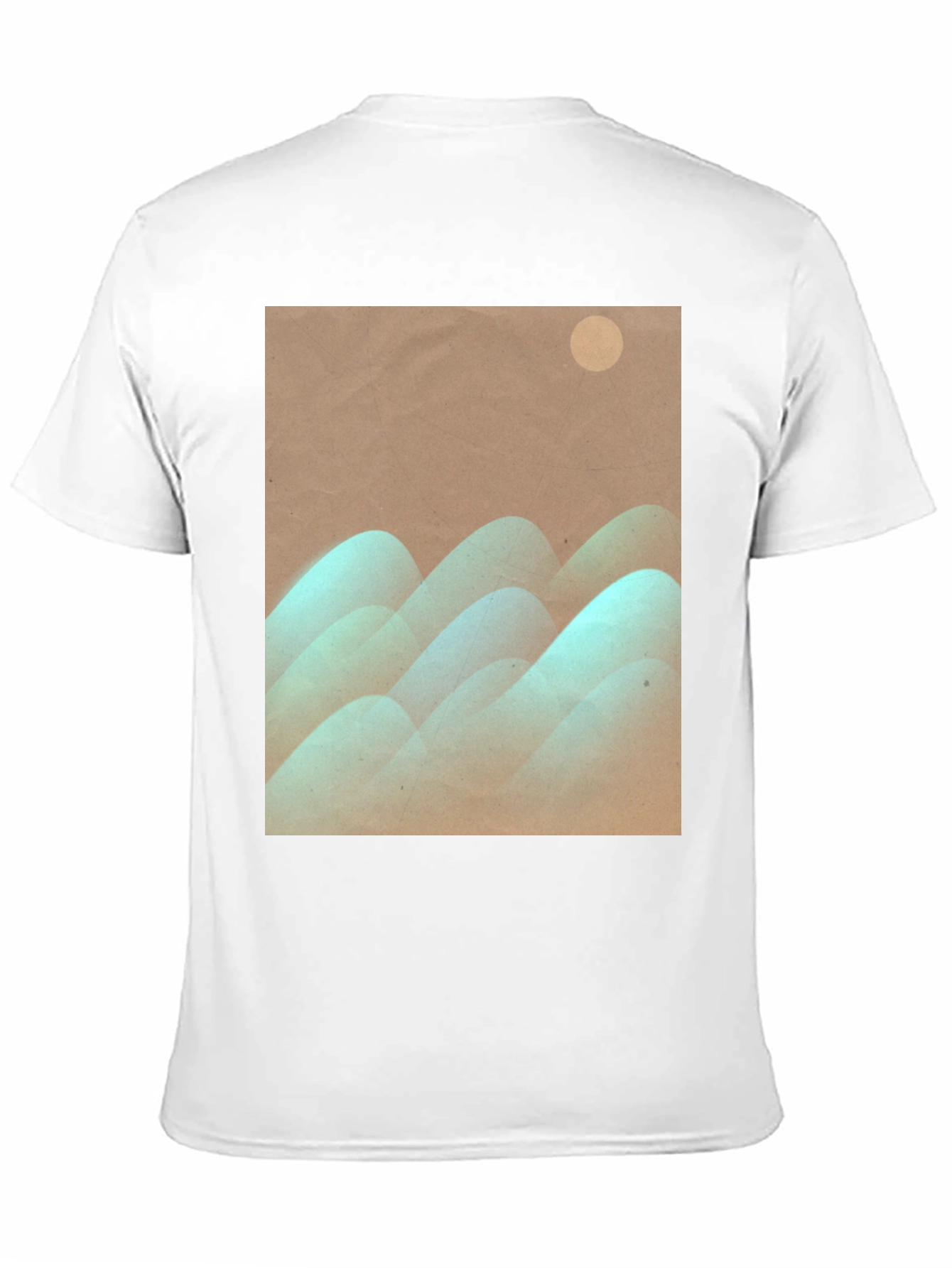 Abstract Mountain Graphic Tee - Stylish Black T-Shirt