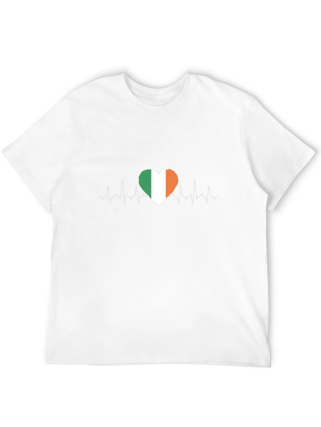 Irish Pride Heartbeat T-Shirt - Ireland Flag