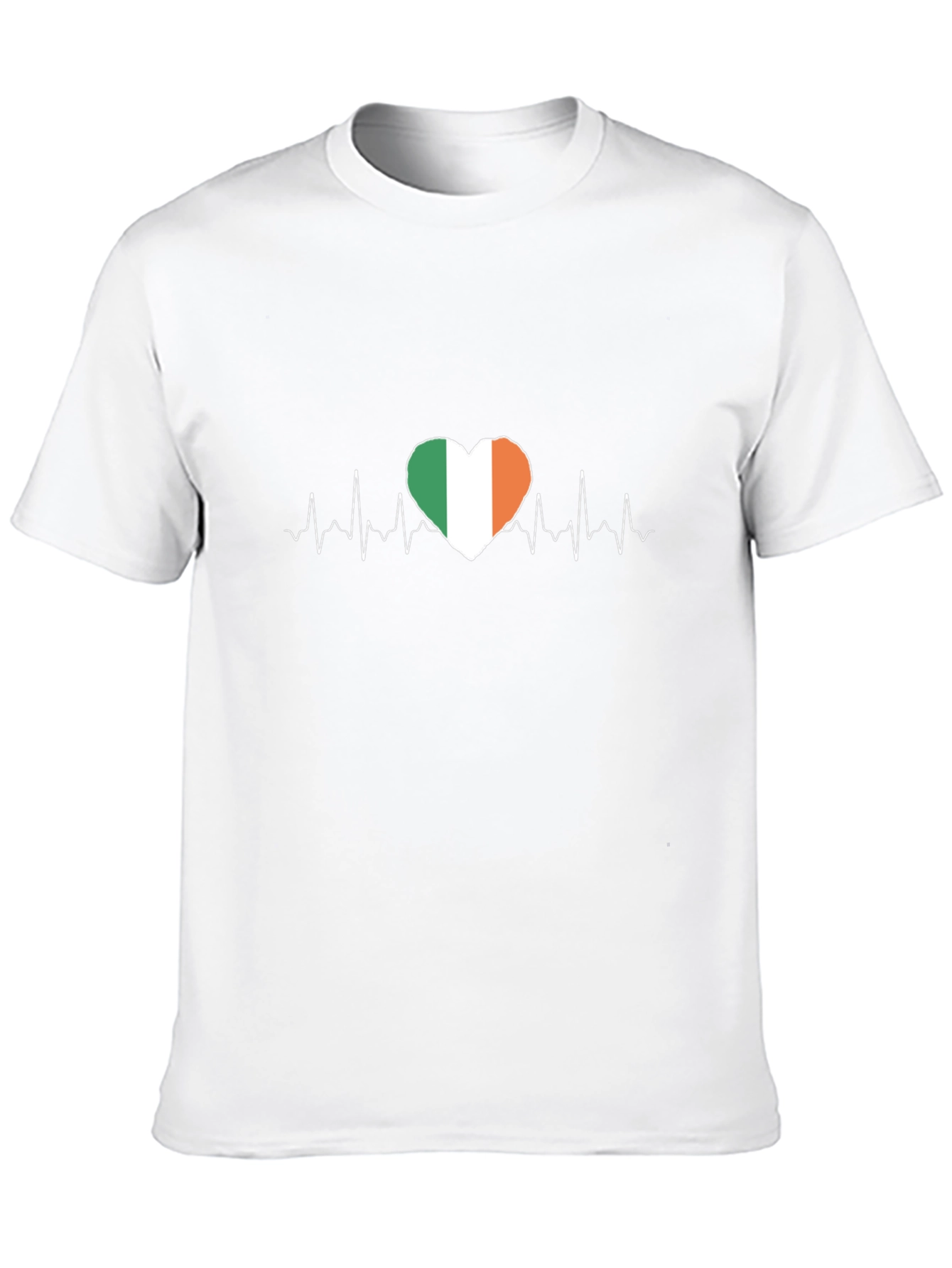 Irish Pride Heartbeat T-Shirt - Ireland Flag