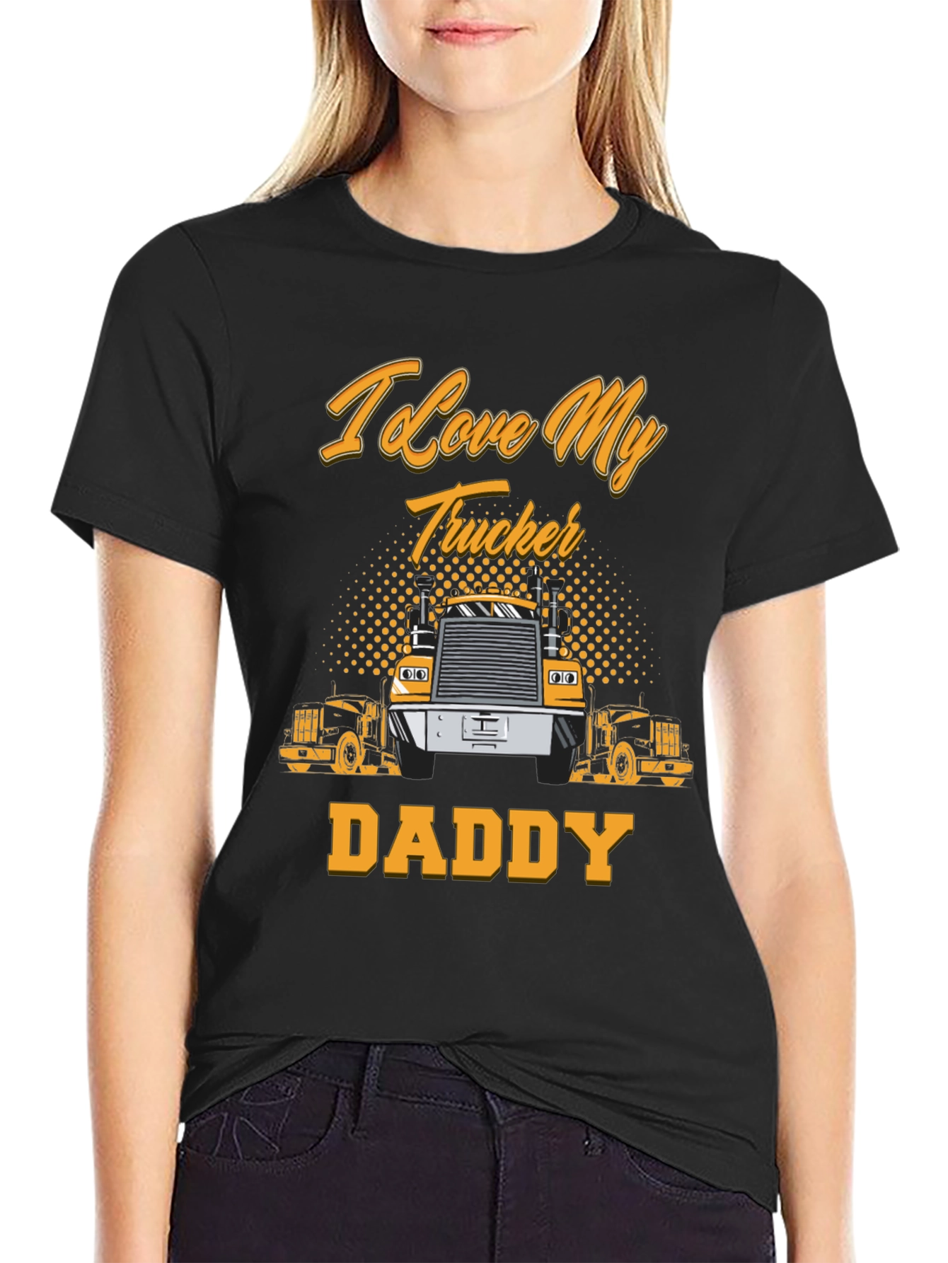 I Love My Trucker Daddy T-Shirt