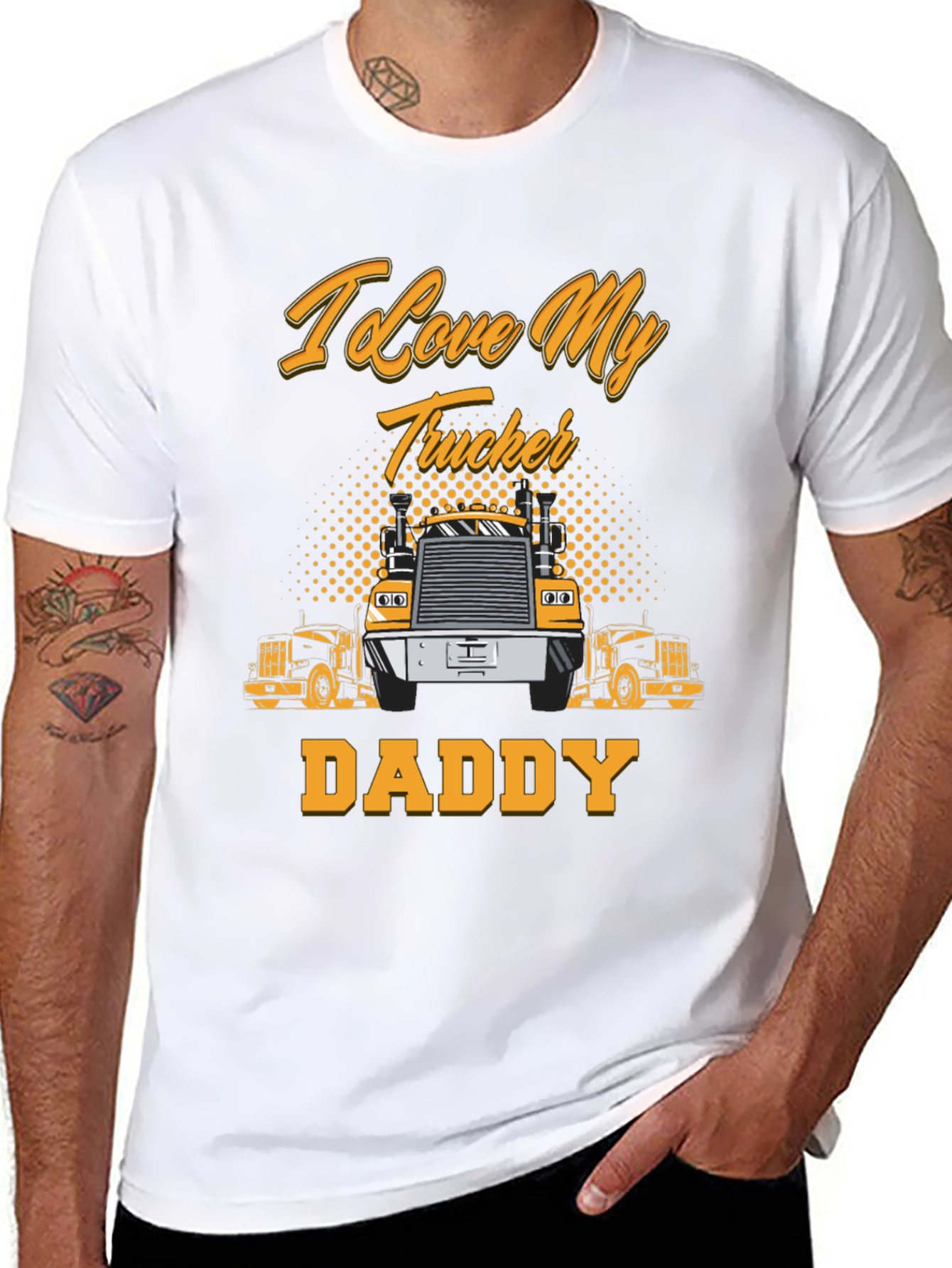I Love My Trucker Daddy T-Shirt
