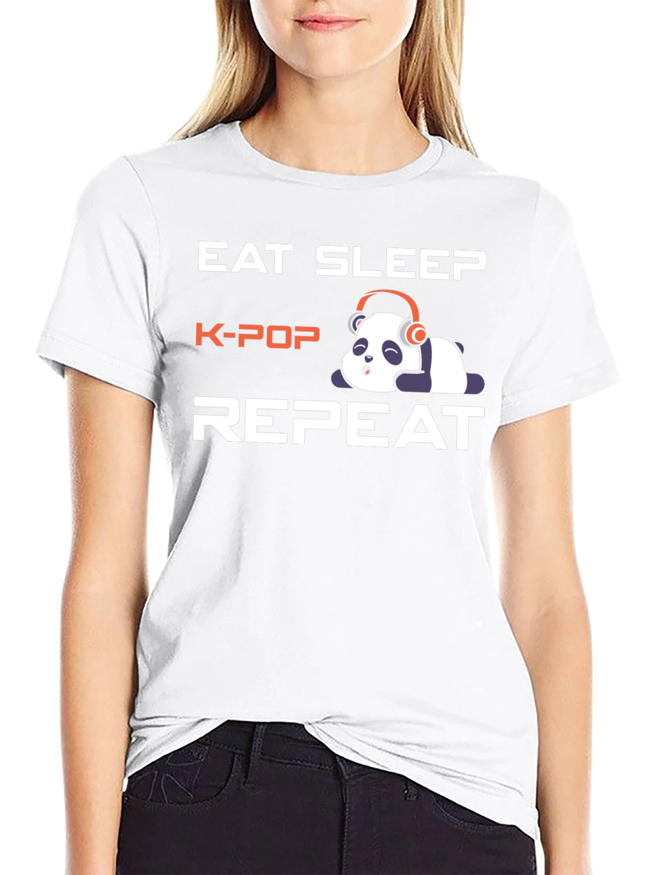 Eat Sleep K-Pop Panda T-Shirt