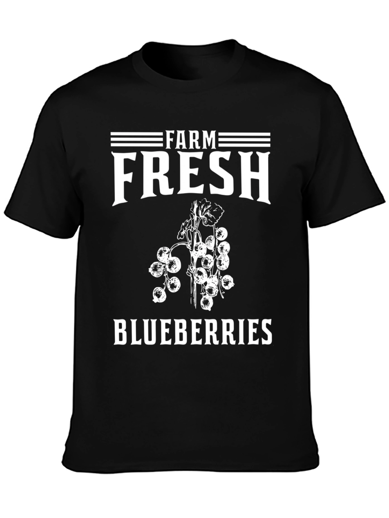 Farm Fresh Blueberries T-Shirt - Black