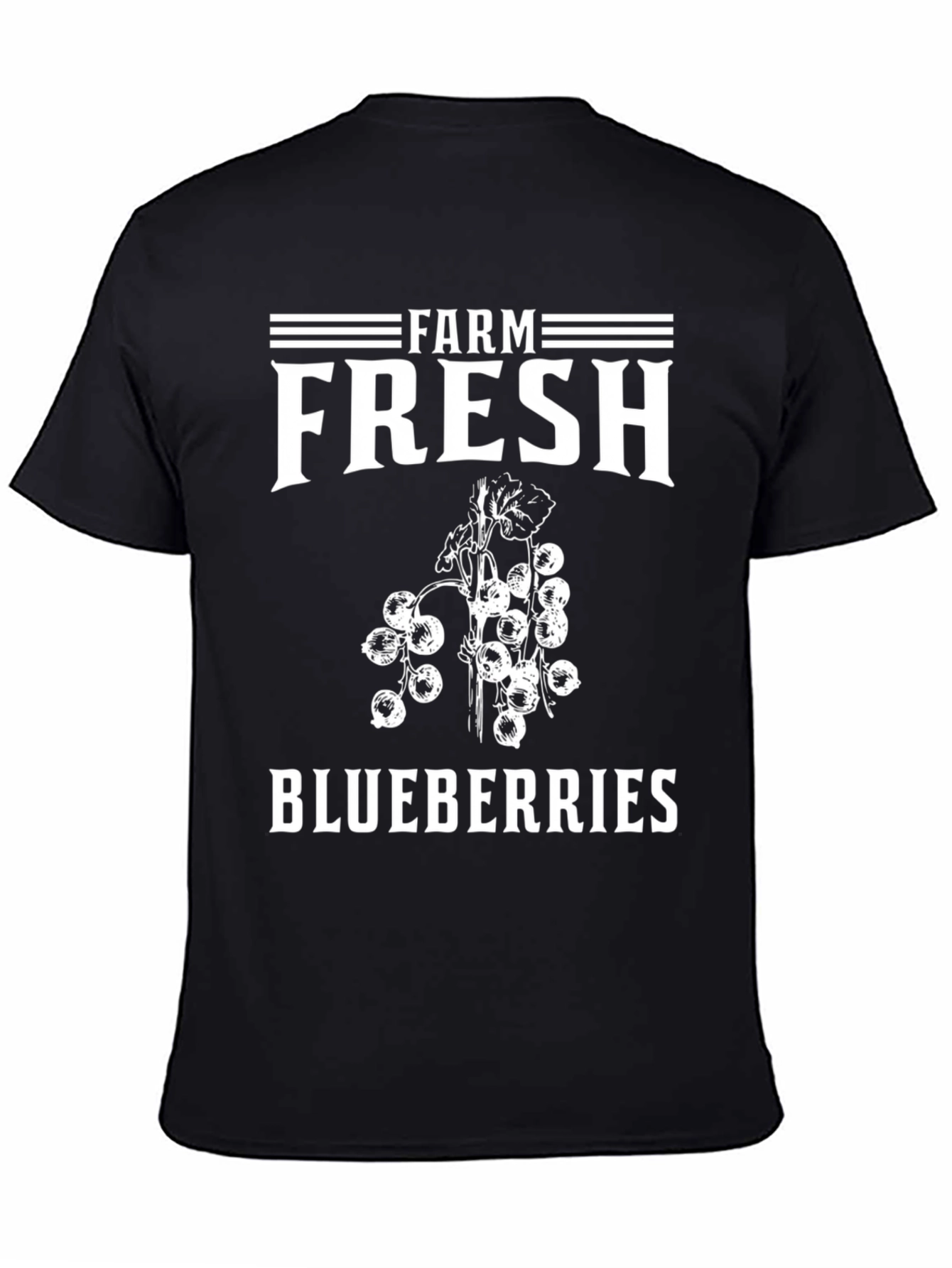 Farm Fresh Blueberries T-Shirt - Black