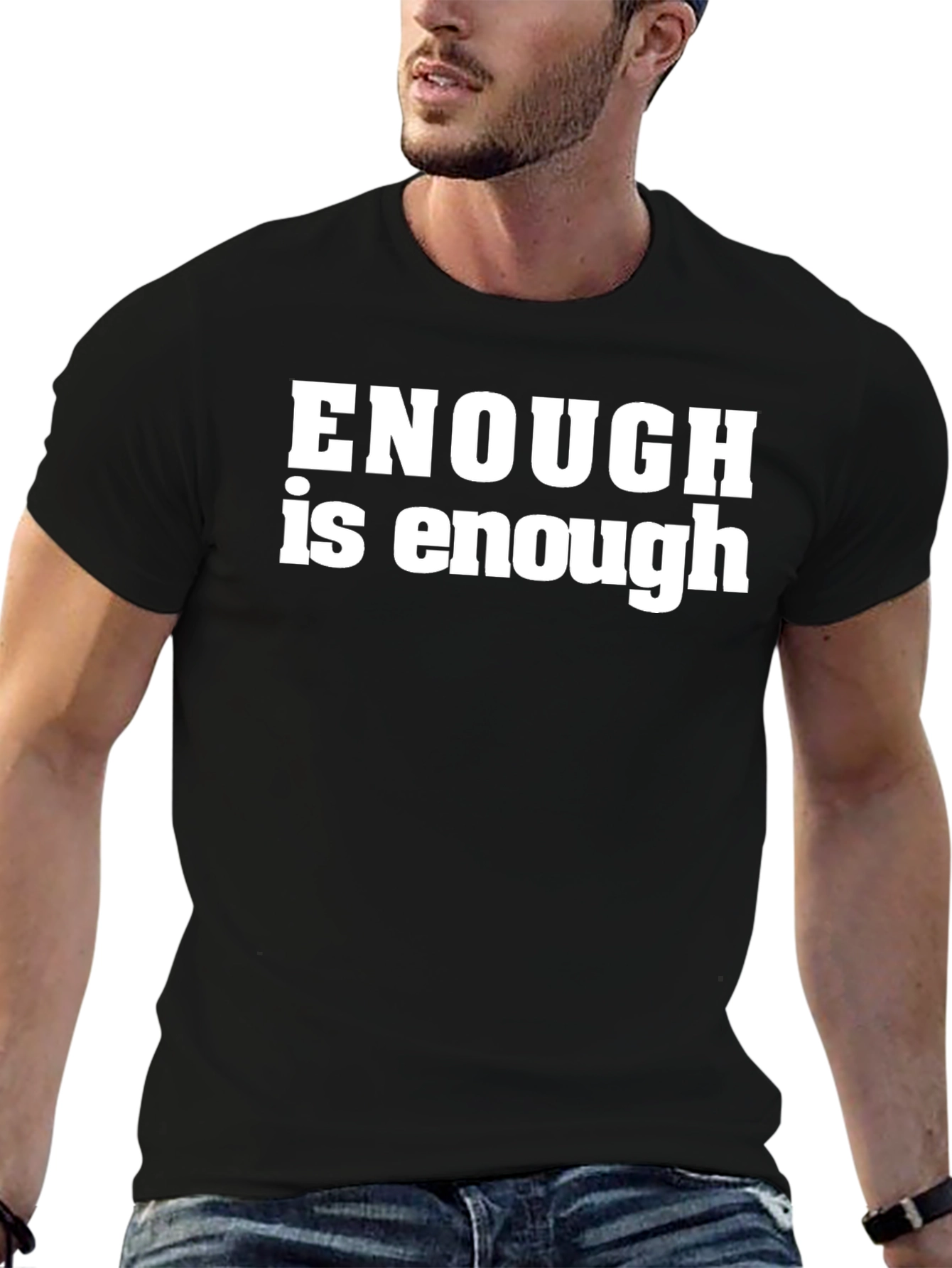 Enough is Enough Graphic Tee - Classic Black