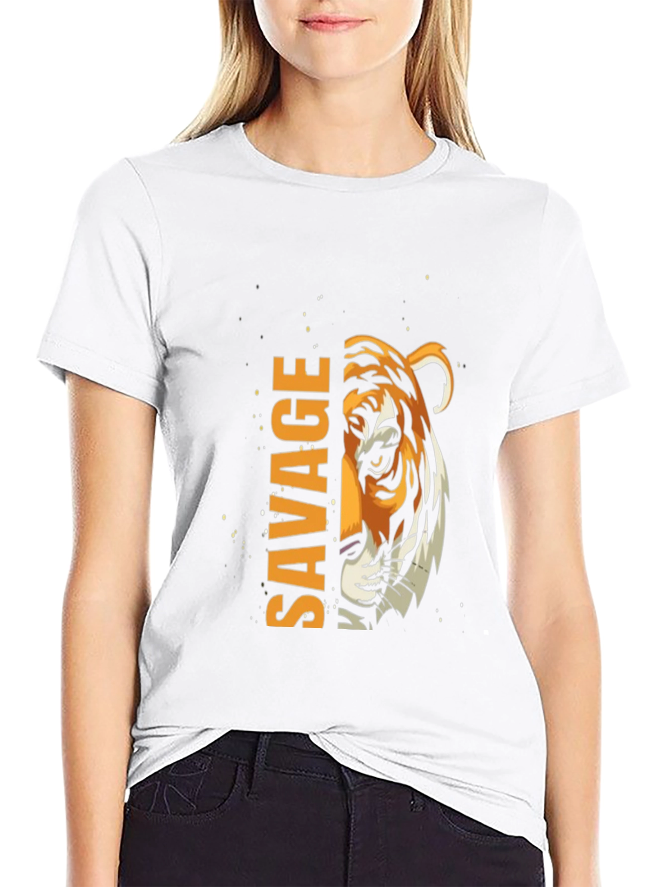 Savage Tiger Graphic Print Tee