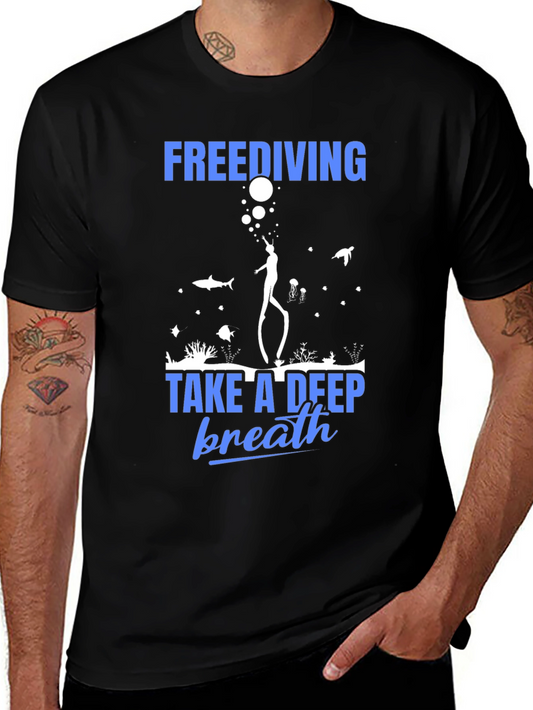 Freediving Graphic T-Shirt - Take a Deep Breath!
