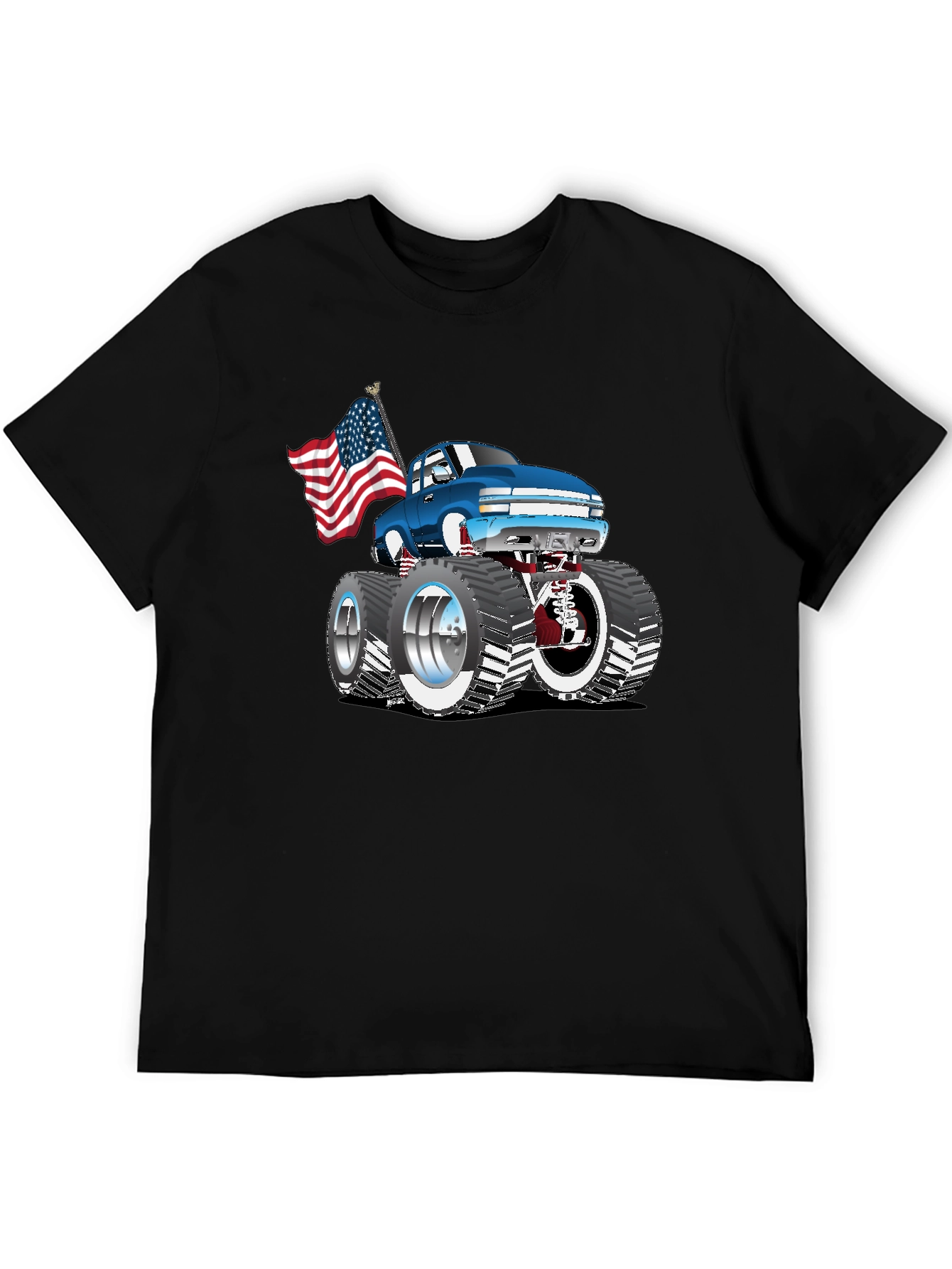 Monster Truck USA Flag Graphic Tee