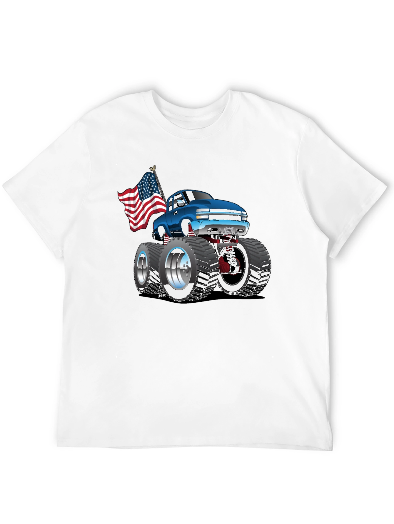 Monster Truck USA Flag Graphic Tee