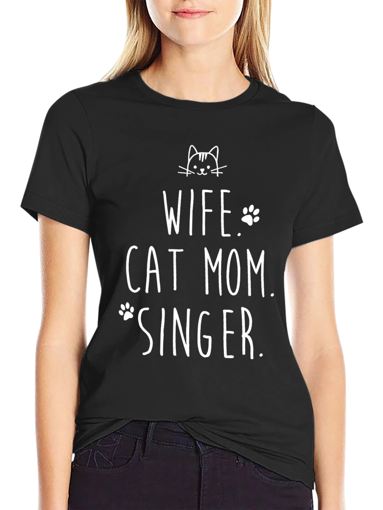Wife Cat Mom Singer T-Shirt