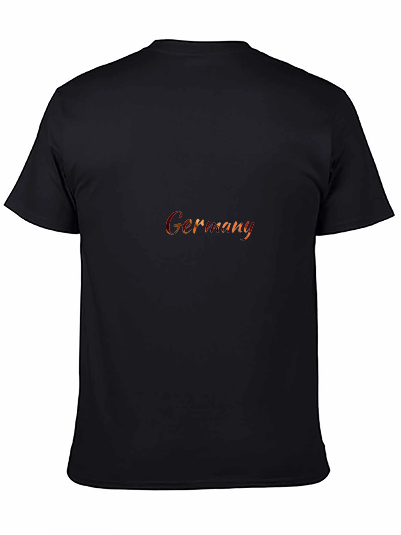 Germany Text Print Black T-Shirt