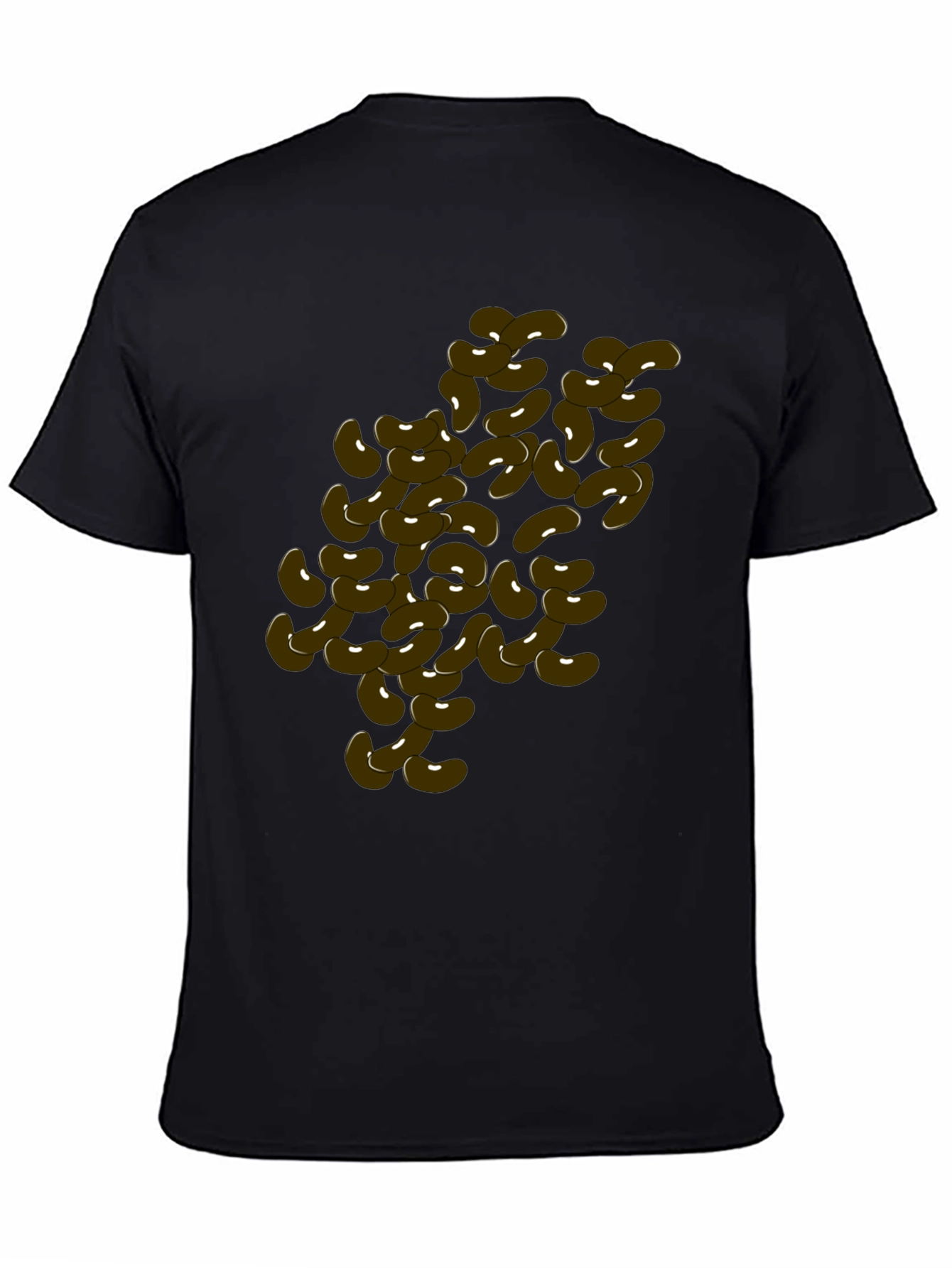 Funny Bean Graphic Black T-Shirt