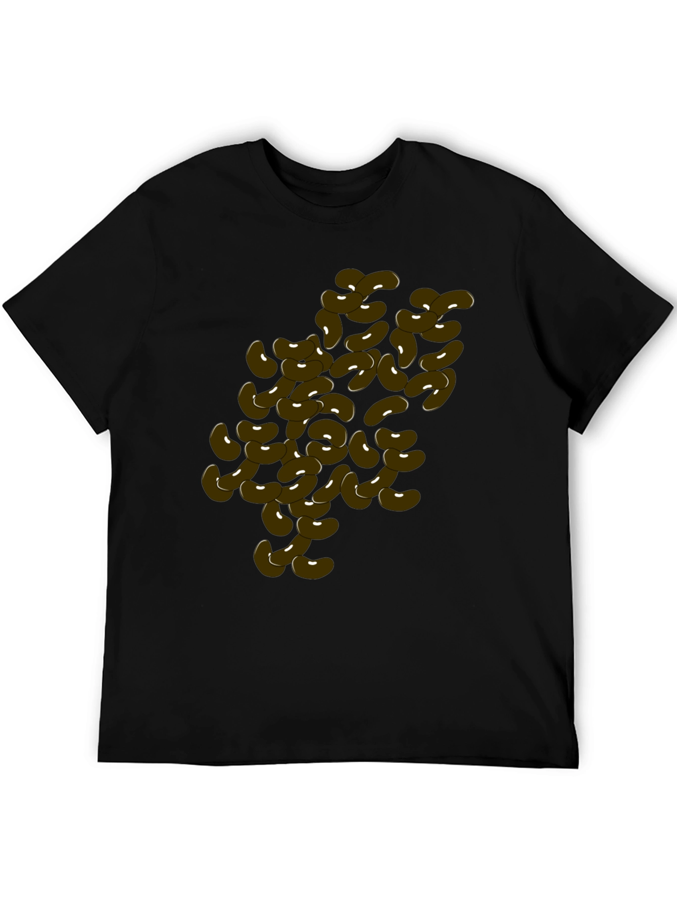 Funny Bean Graphic Black T-Shirt