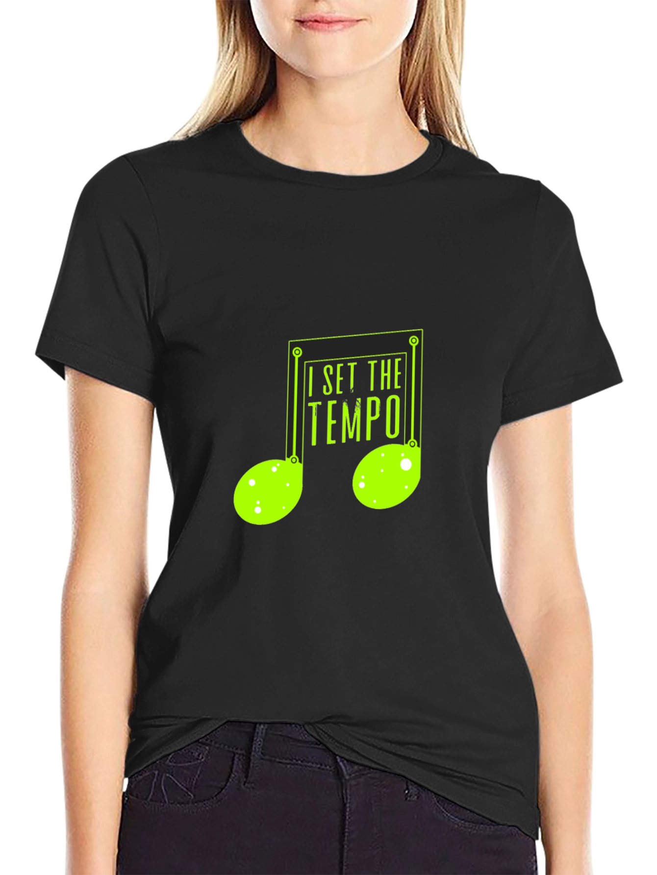 I Set the Tempo Music Note Graphic T-Shirt