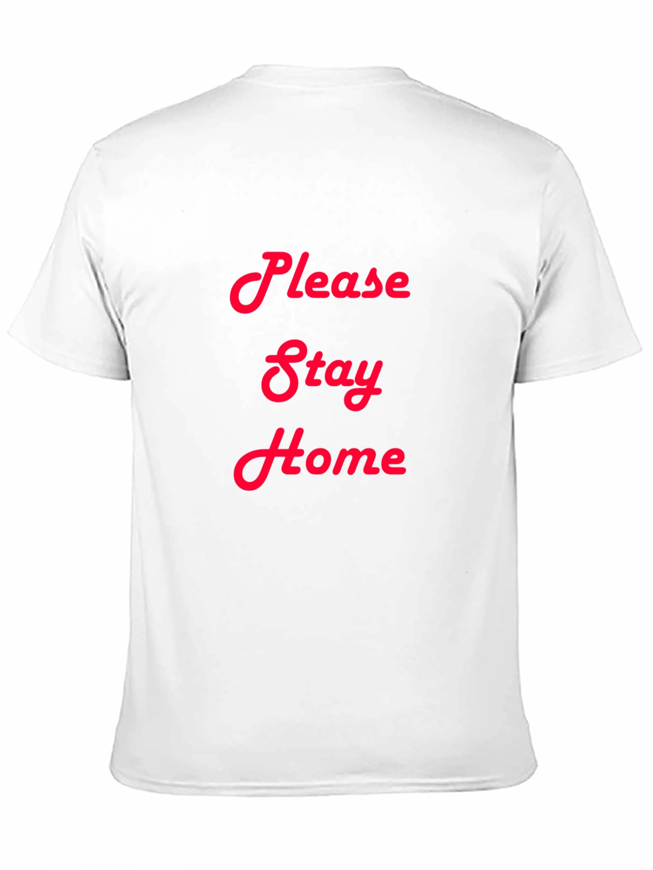 Please Stay Home Graphic T-Shirt - Black Cotton Tee