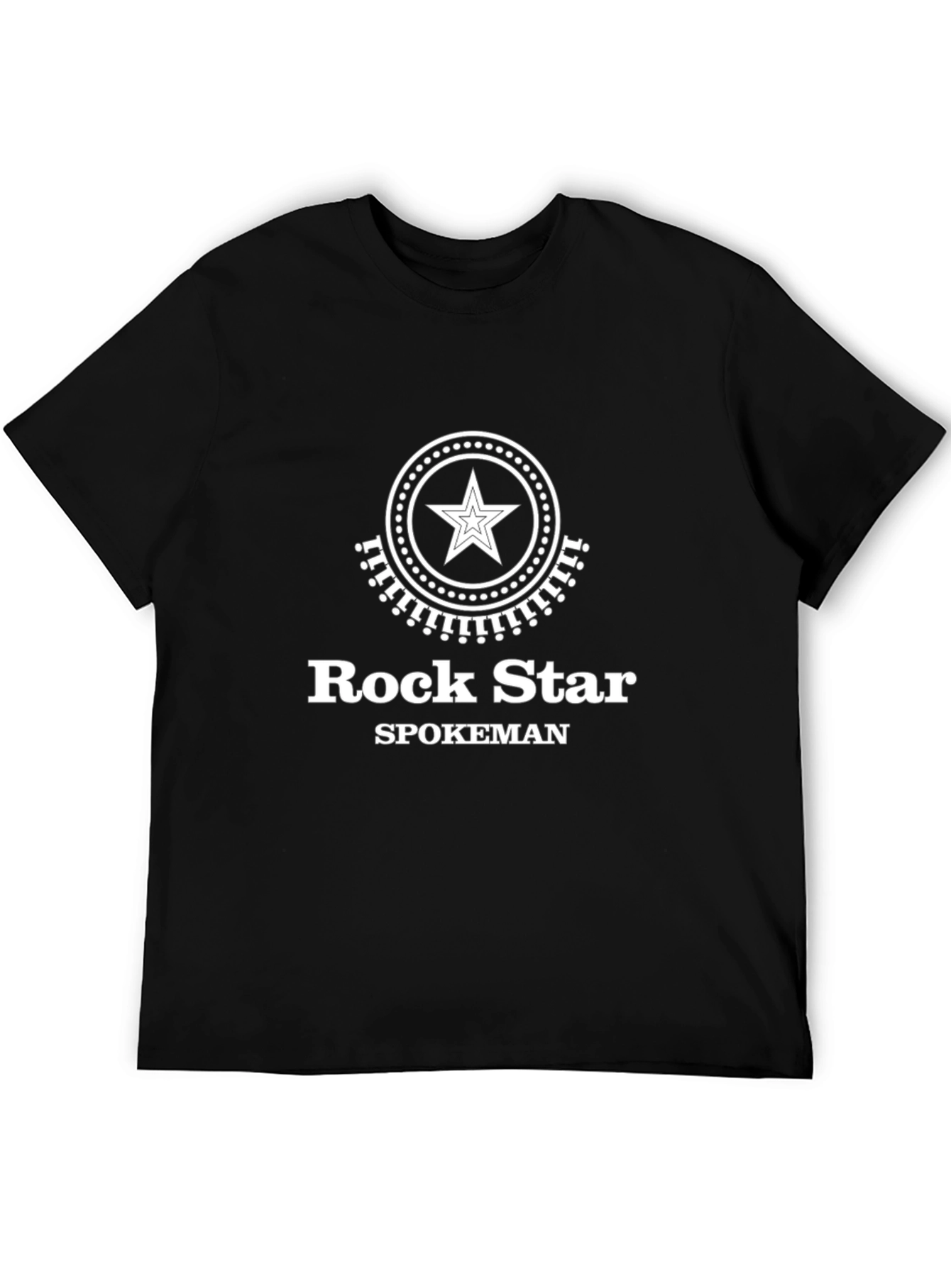 Rock Star Spokesman Black Graphic T-Shirt