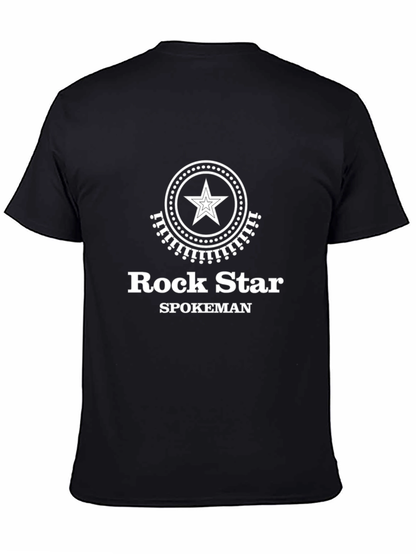 Rock Star Spokesman Black Graphic T-Shirt