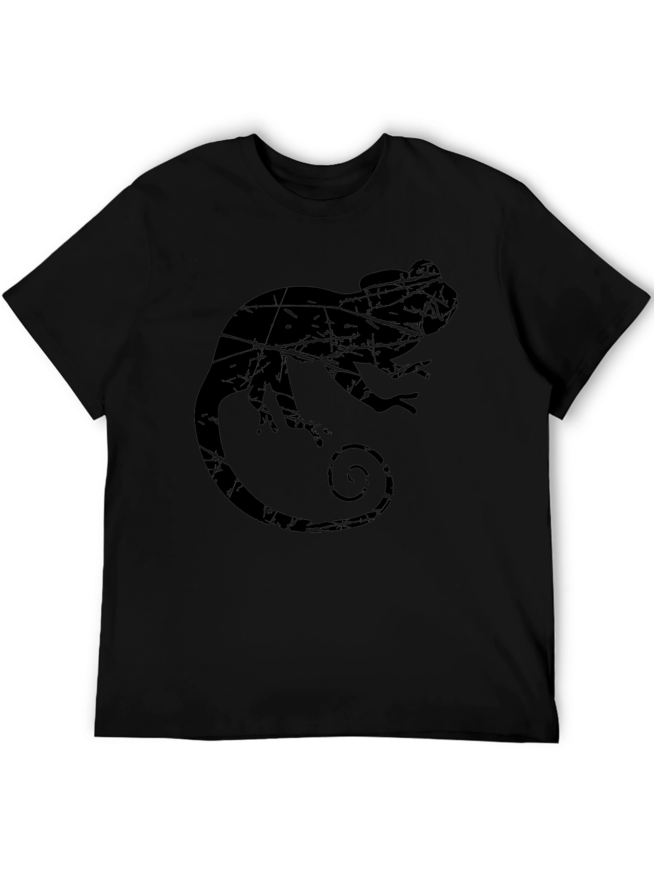 Black Chameleon Silhouette T-Shirt