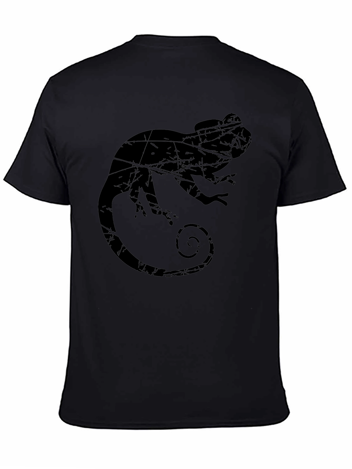 Black Chameleon Silhouette T-Shirt