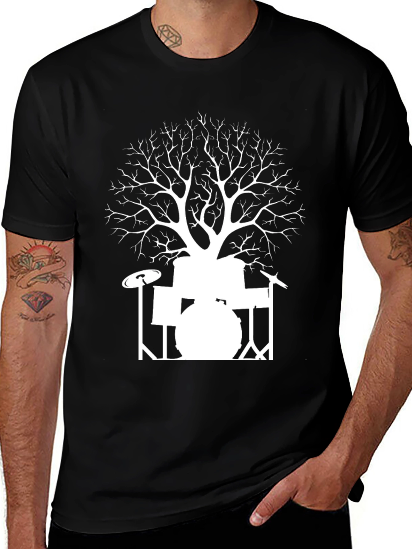 Tree Drums Graphic Tee - Band T-Shirt
