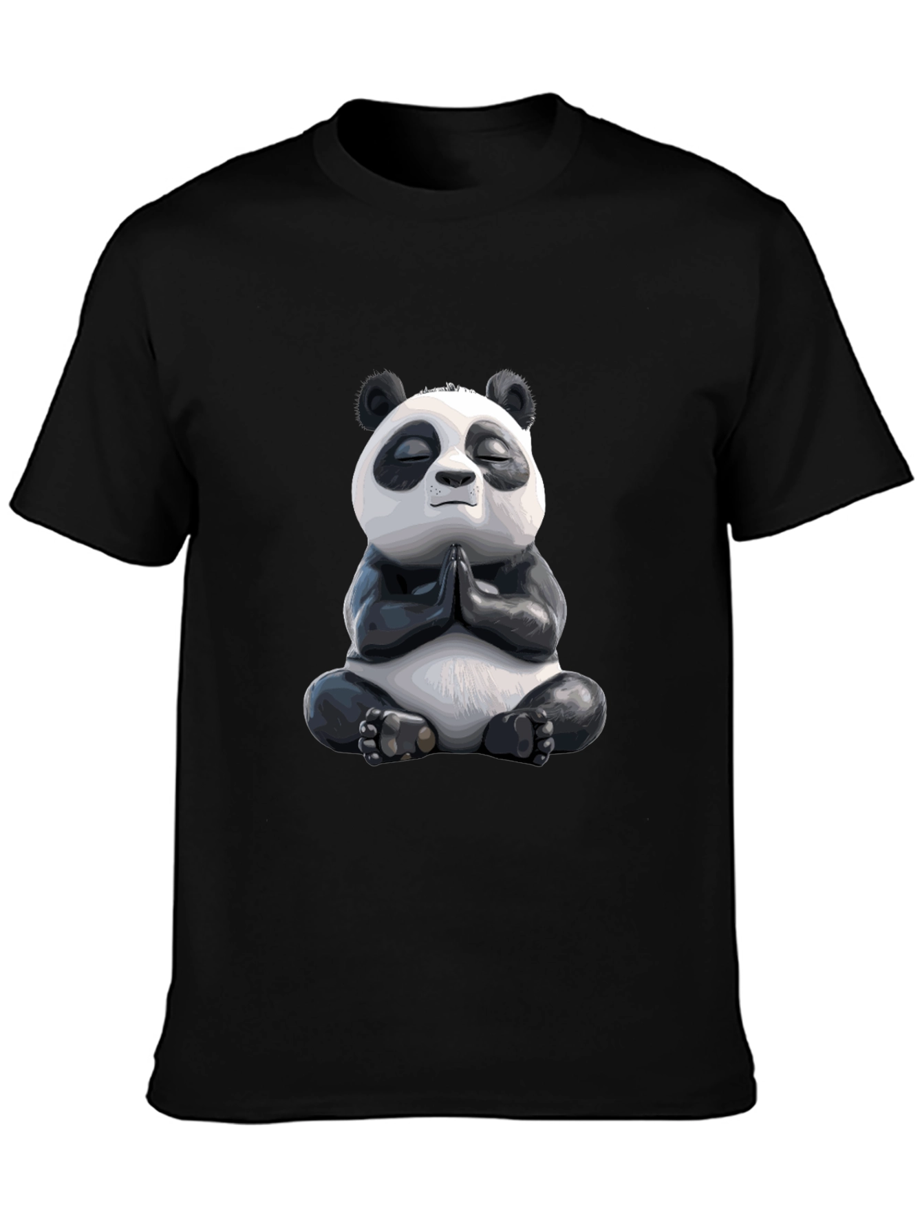 Meditating Panda Graphic Tee - Zen Vibes