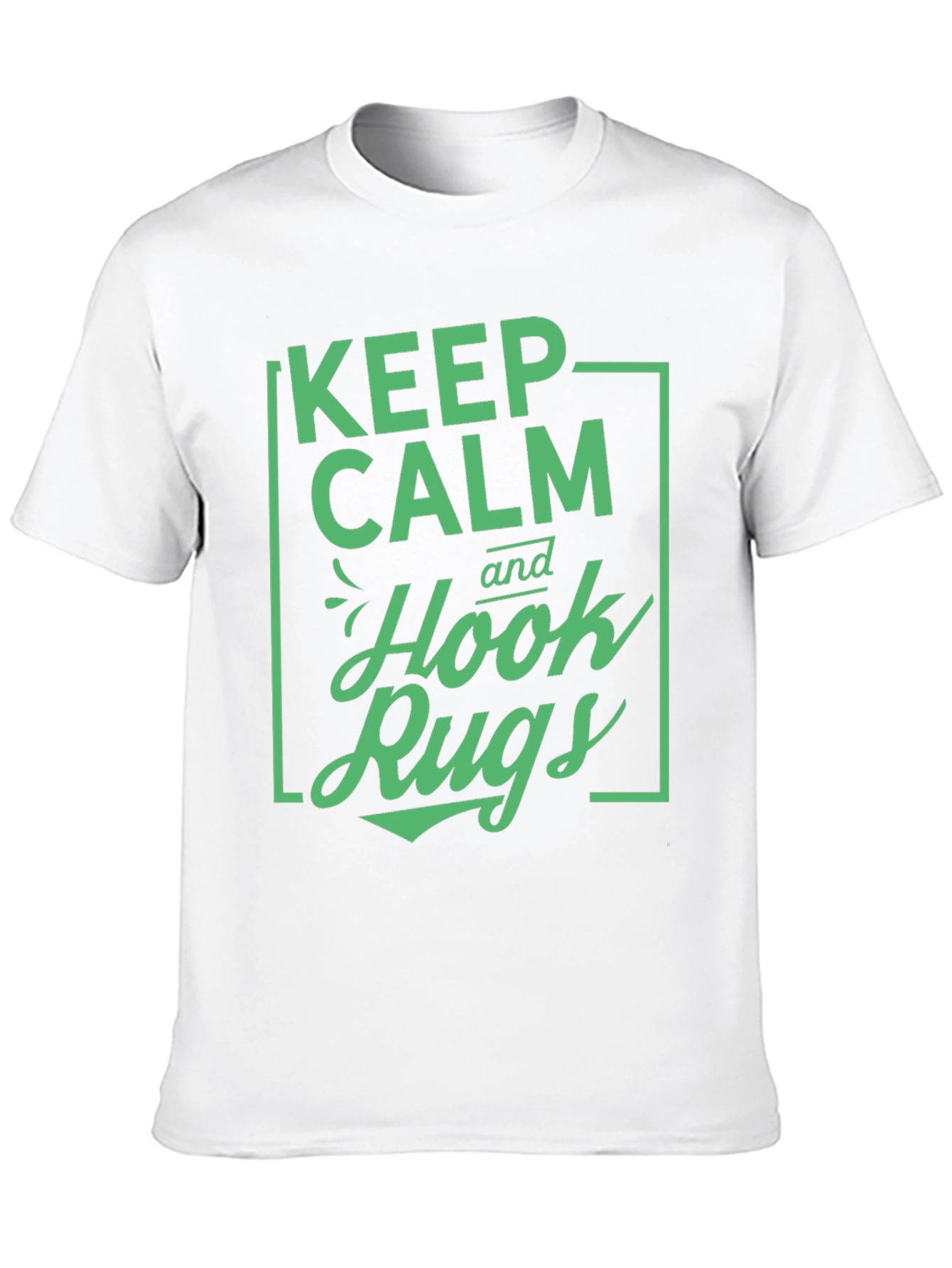 Keep Calm Hook Rugs Black Graphic Tee