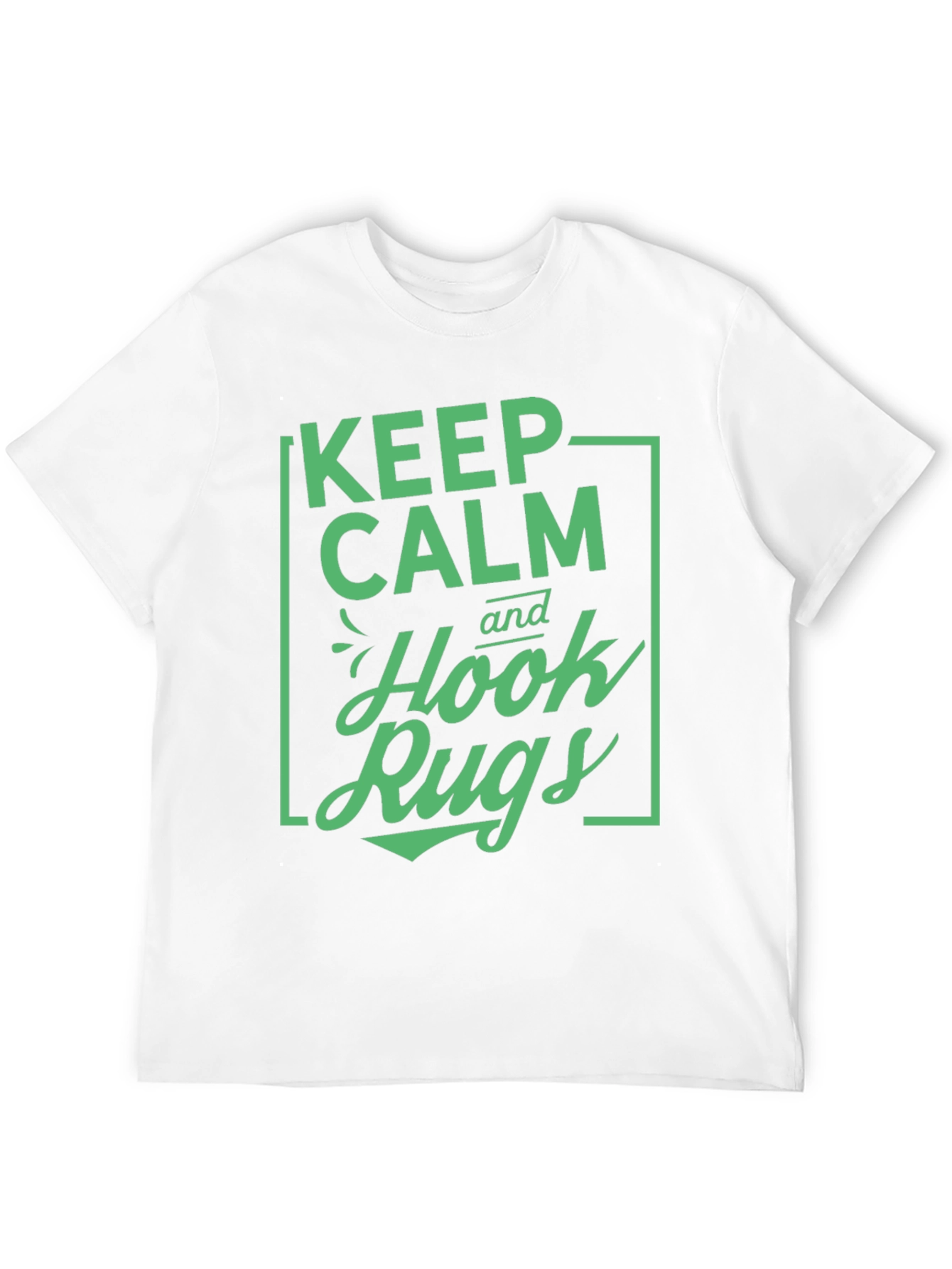 Keep Calm Hook Rugs Black Graphic Tee