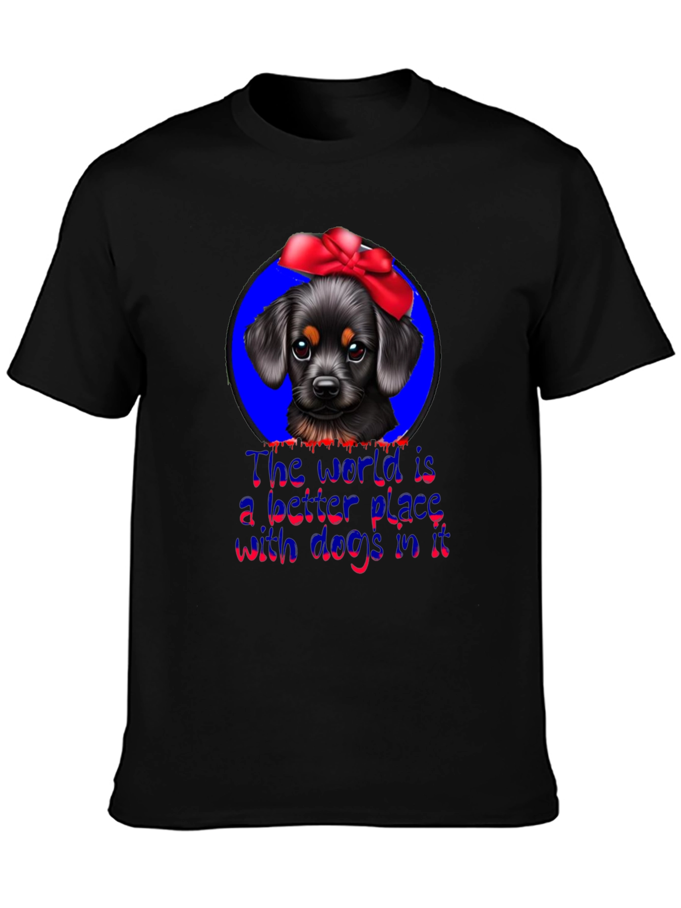 Dog Lover T-Shirt: Cute Pup With Bow