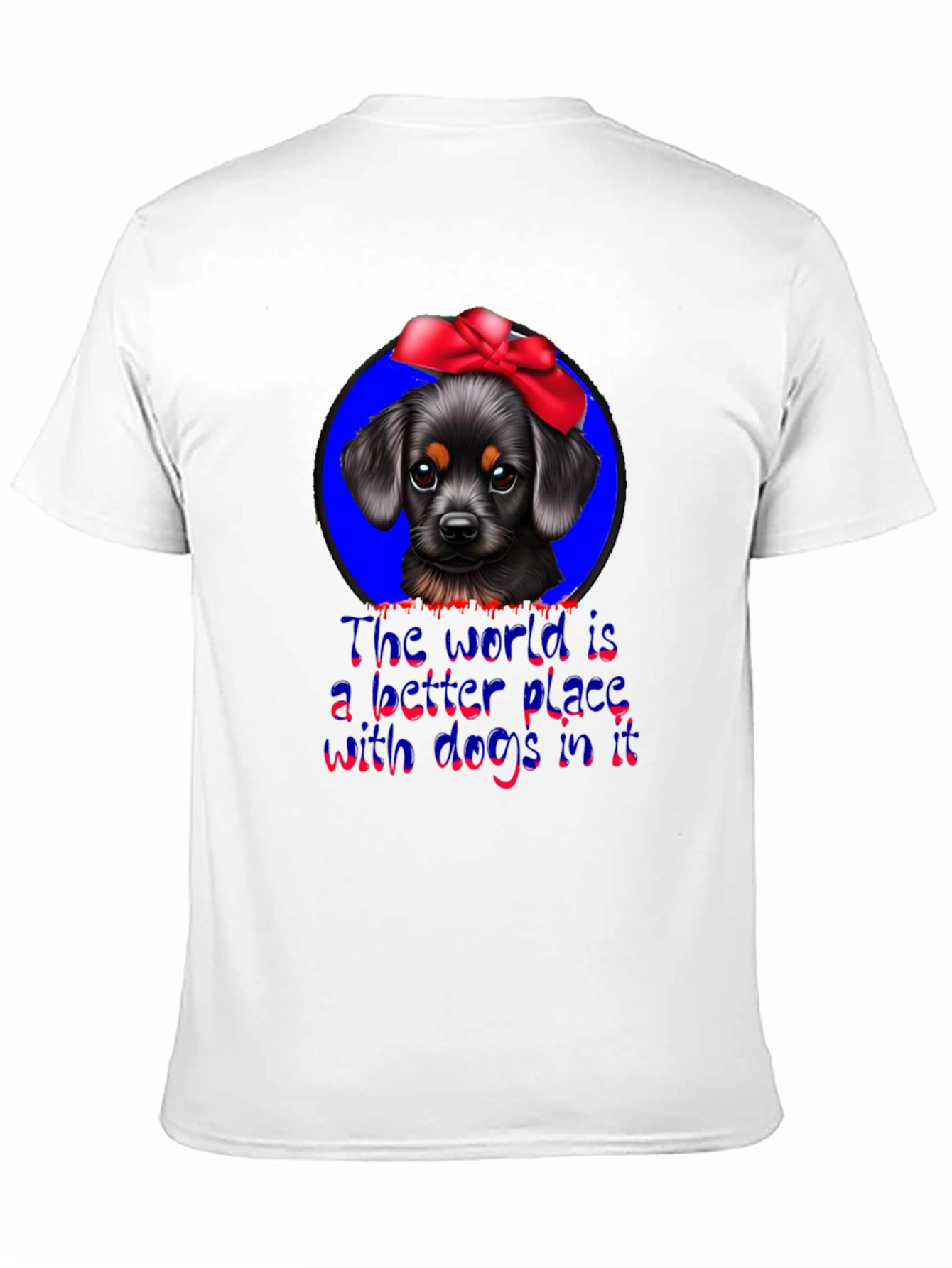 Dog Lover T-Shirt: Cute Pup With Bow