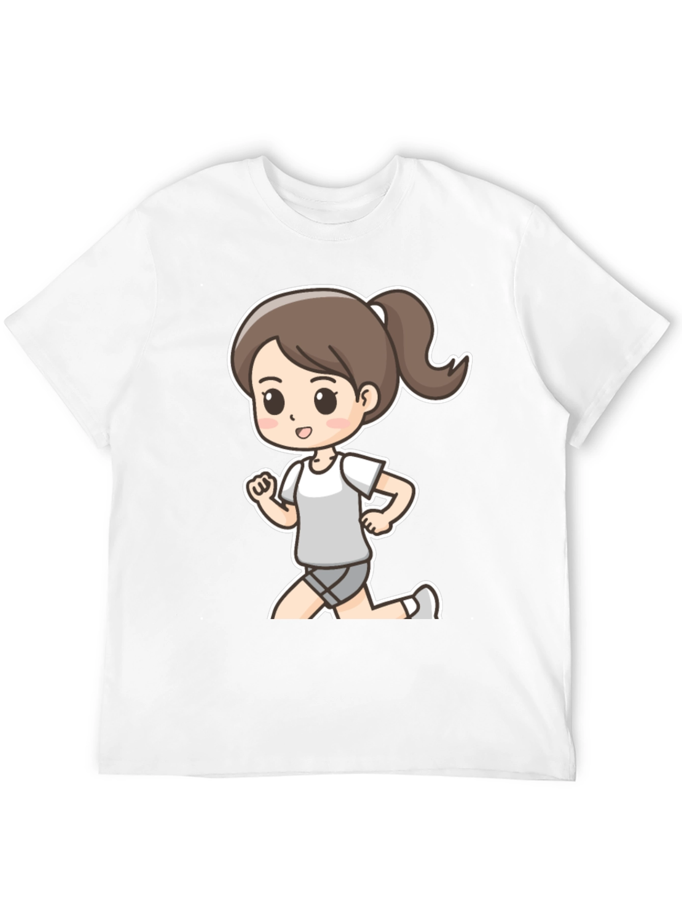 Cartoon Runner T-Shirt - Black Graphic Tee