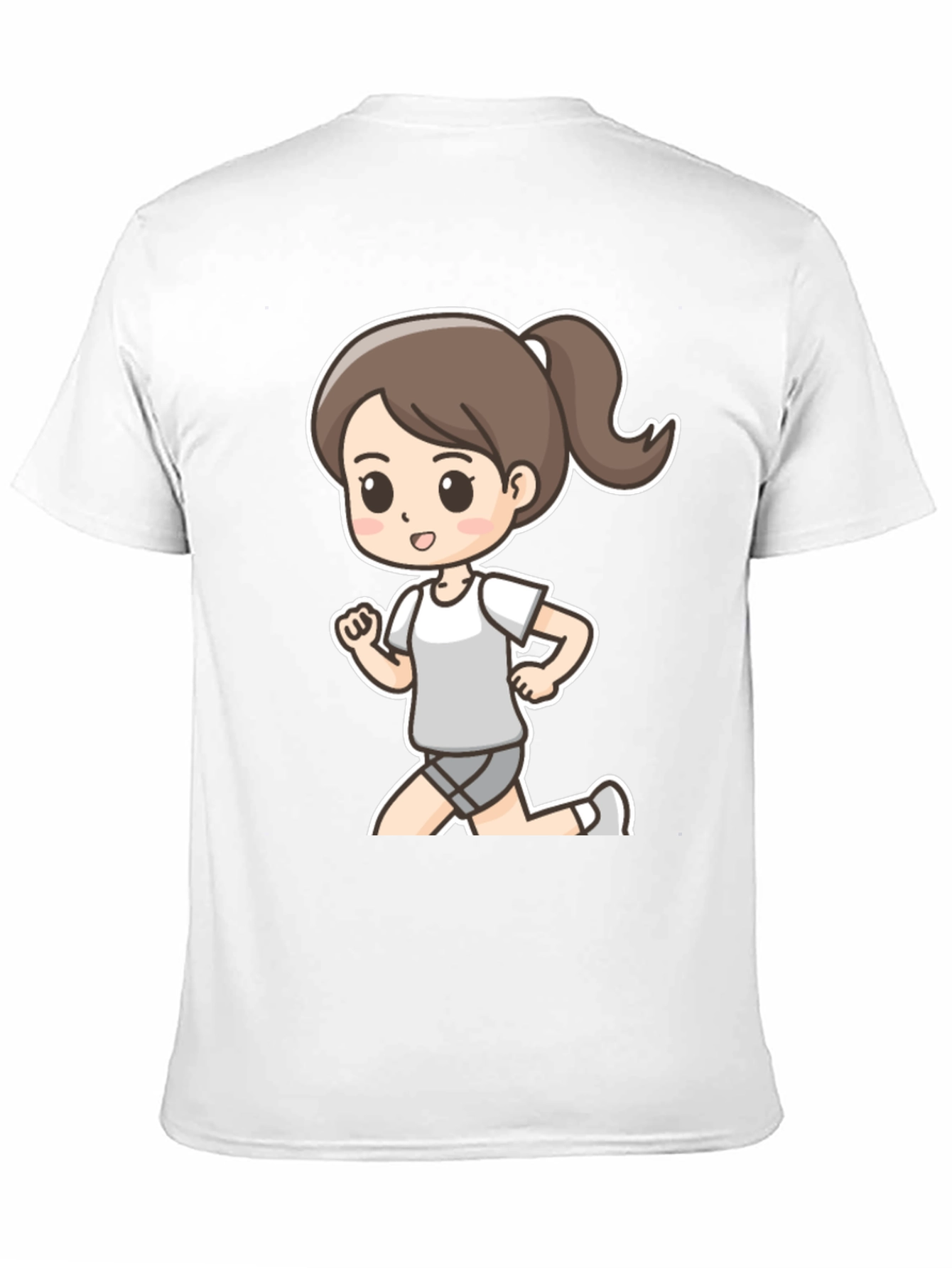 Cartoon Runner T-Shirt - Black Graphic Tee