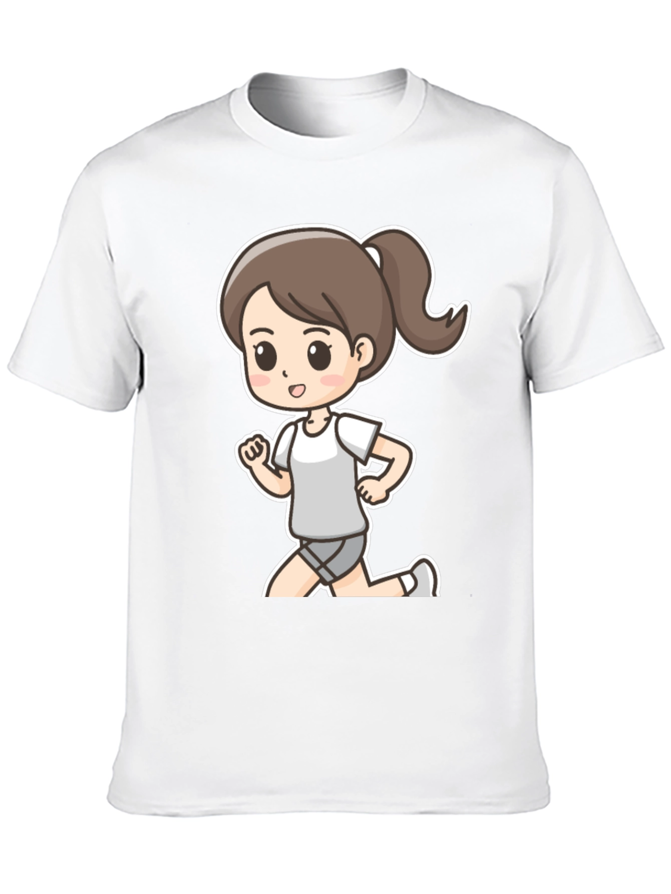 Cartoon Runner T-Shirt - Black Graphic Tee