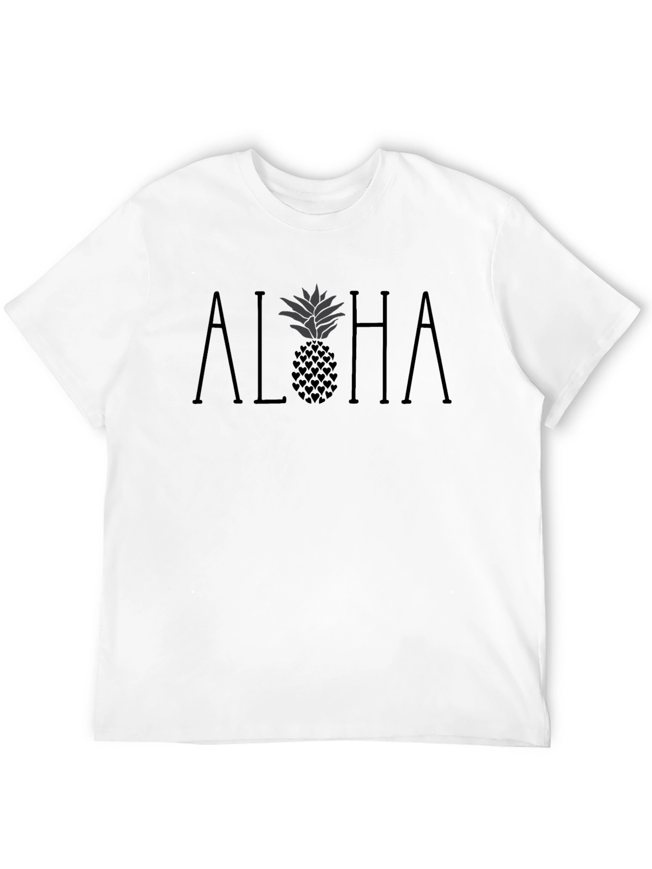 Aloha Pineapple Heart Graphic Tee - Relaxed Fit