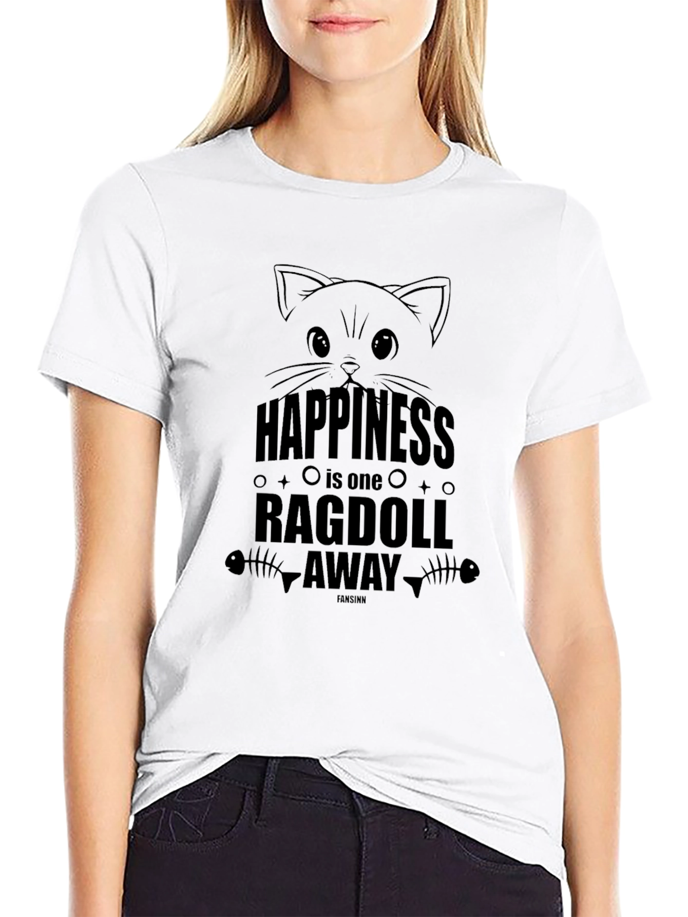Happiness Ragdoll Away T-Shirt - Cat Lovers Tee