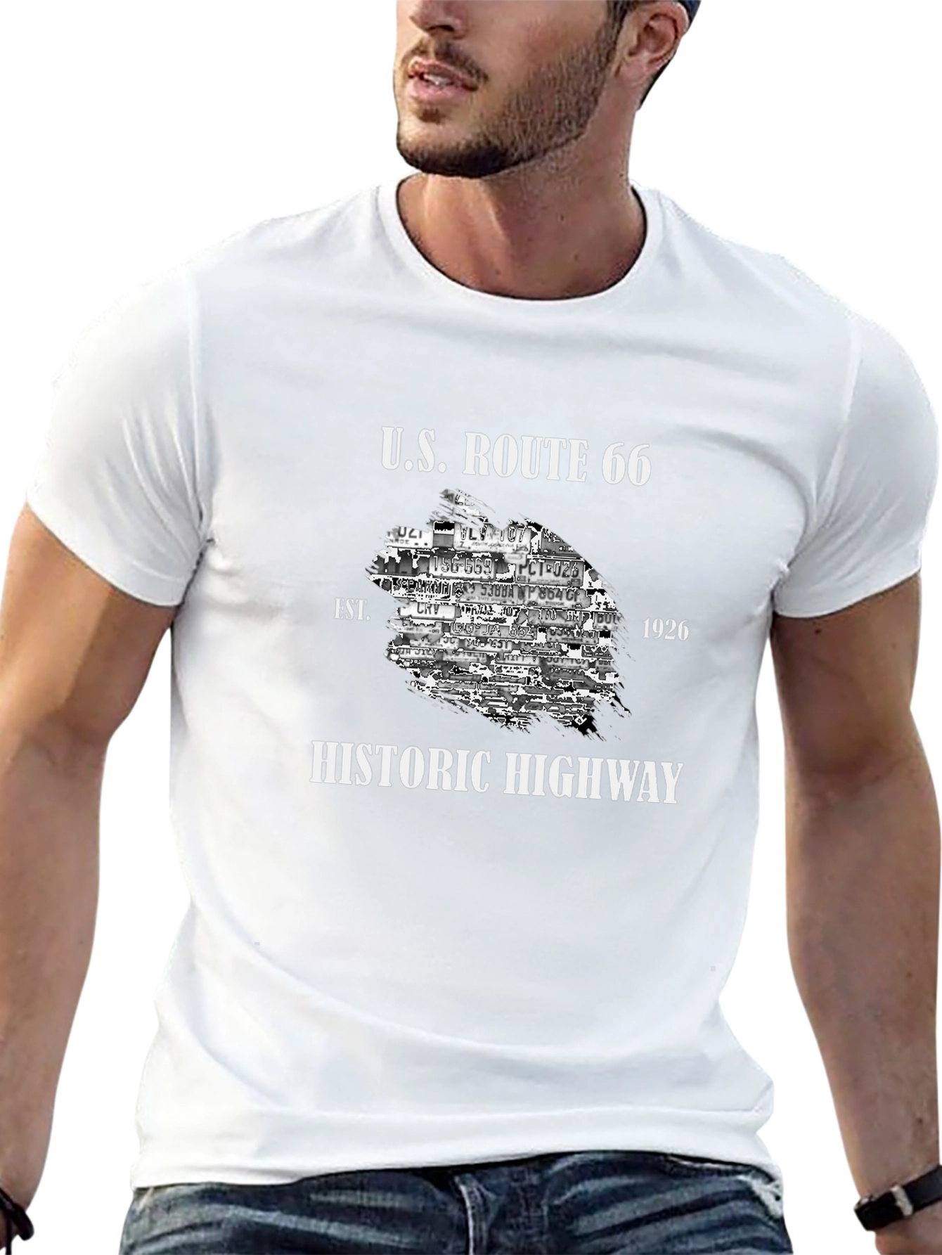 U.S. Route 66 Historic Highway Black T-Shirt