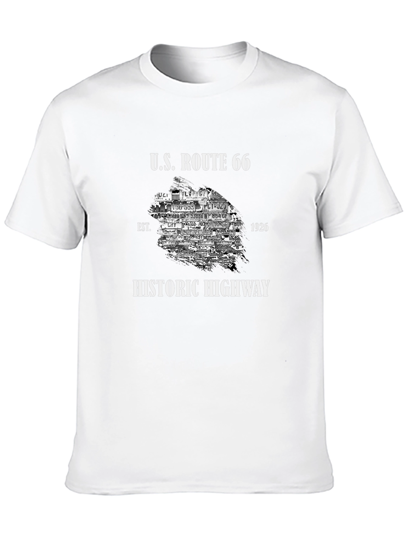 U.S. Route 66 Historic Highway Black T-Shirt