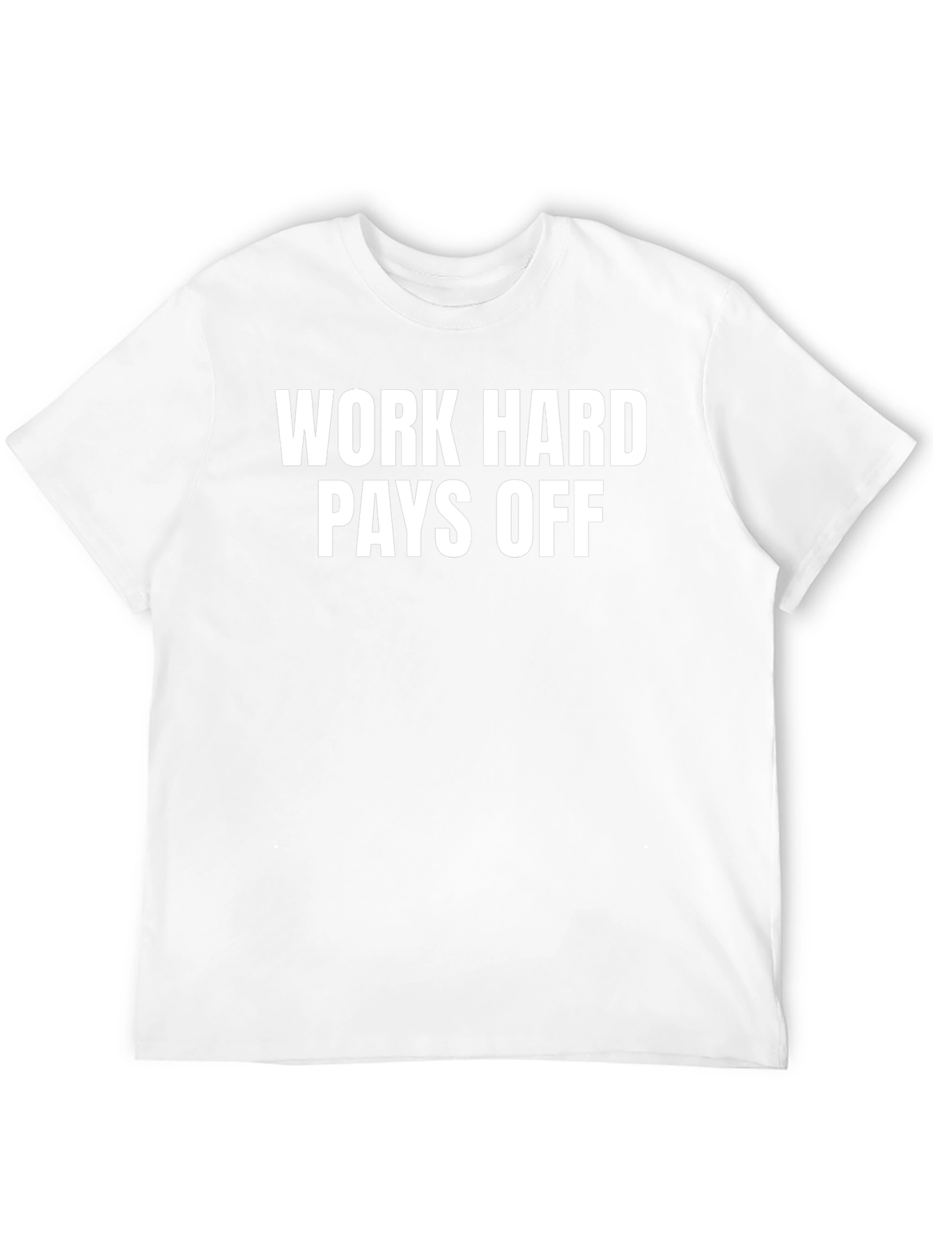 Work Hard Pays Off Black Graphic T-Shirt
