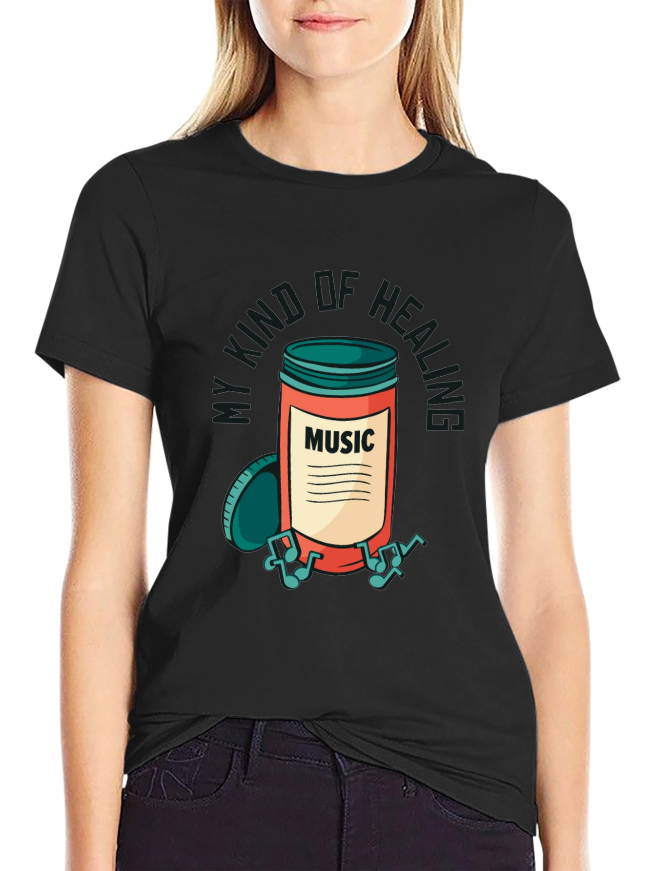 Music Jar Graphic Tee - Healing Vibes