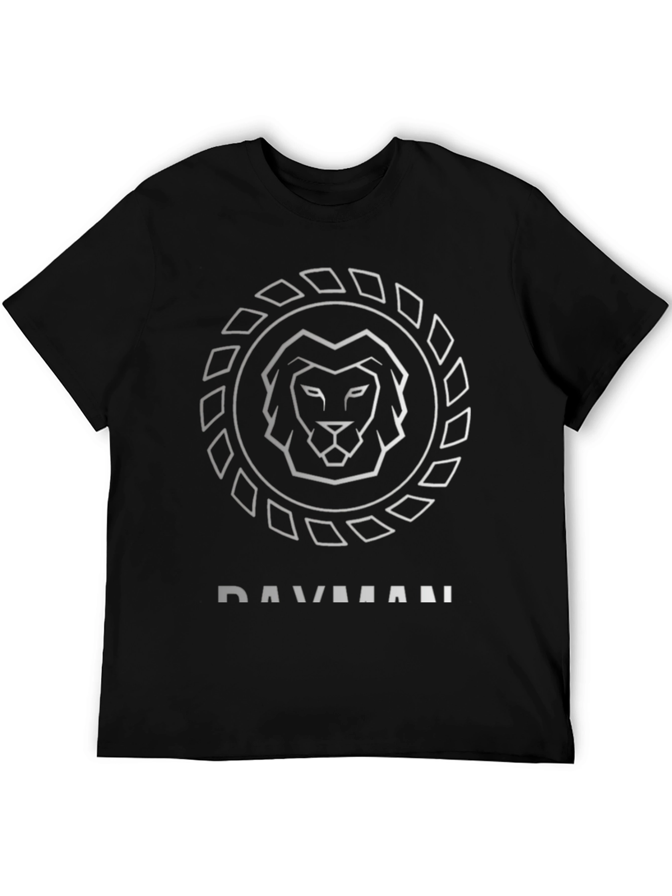 Lion Logo Black T-Shirt - Modern Graphic Tee