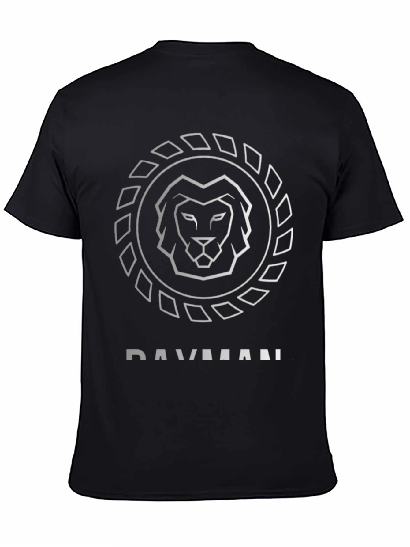 Lion Logo Black T-Shirt - Modern Graphic Tee