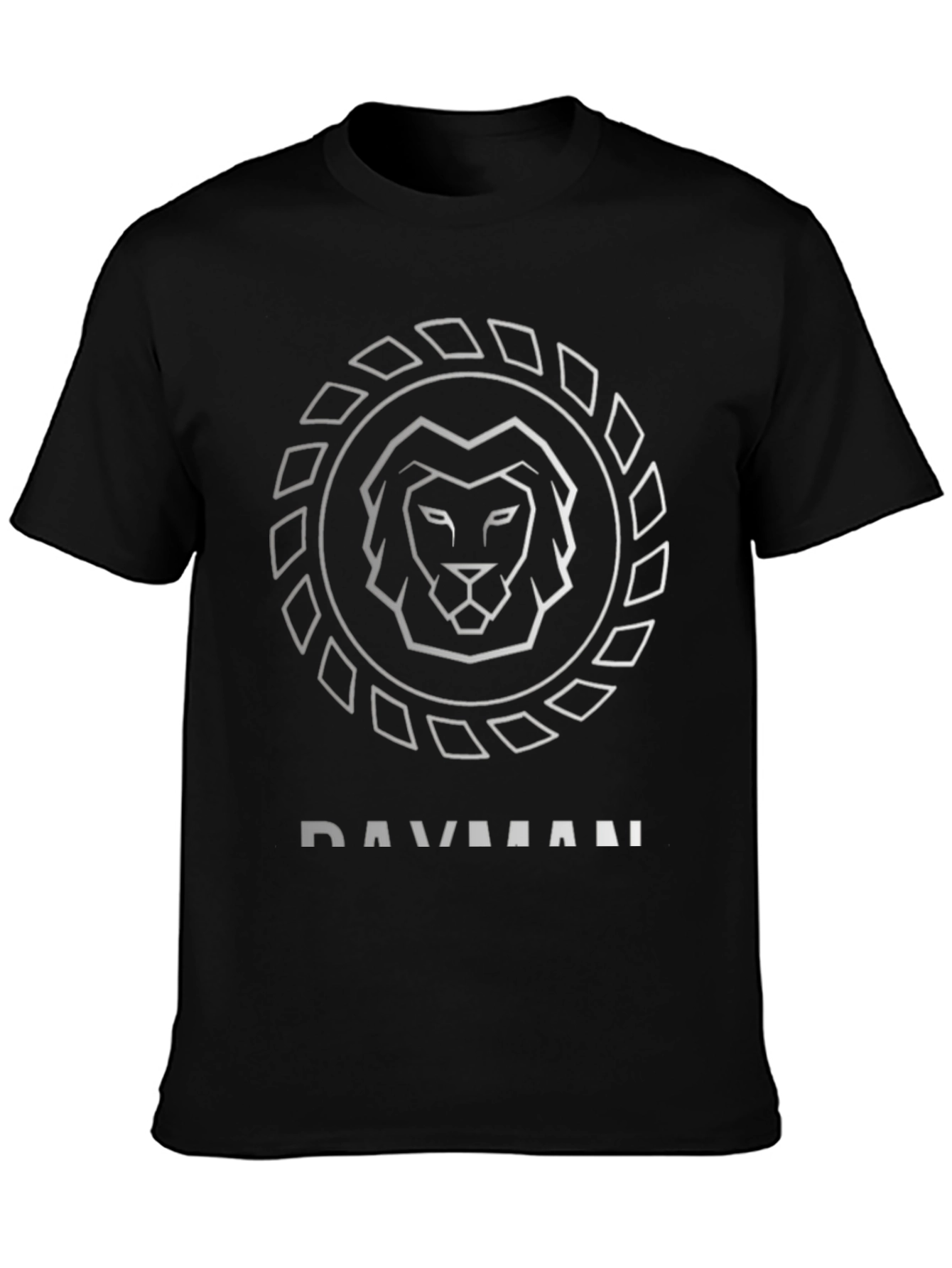 Lion Logo Black T-Shirt - Modern Graphic Tee