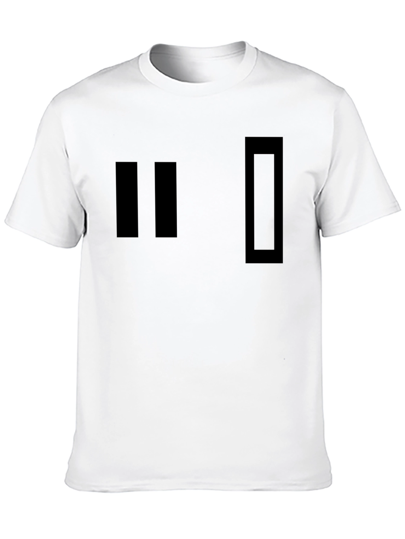 Modern Black Graphic Tee - Geometric Design