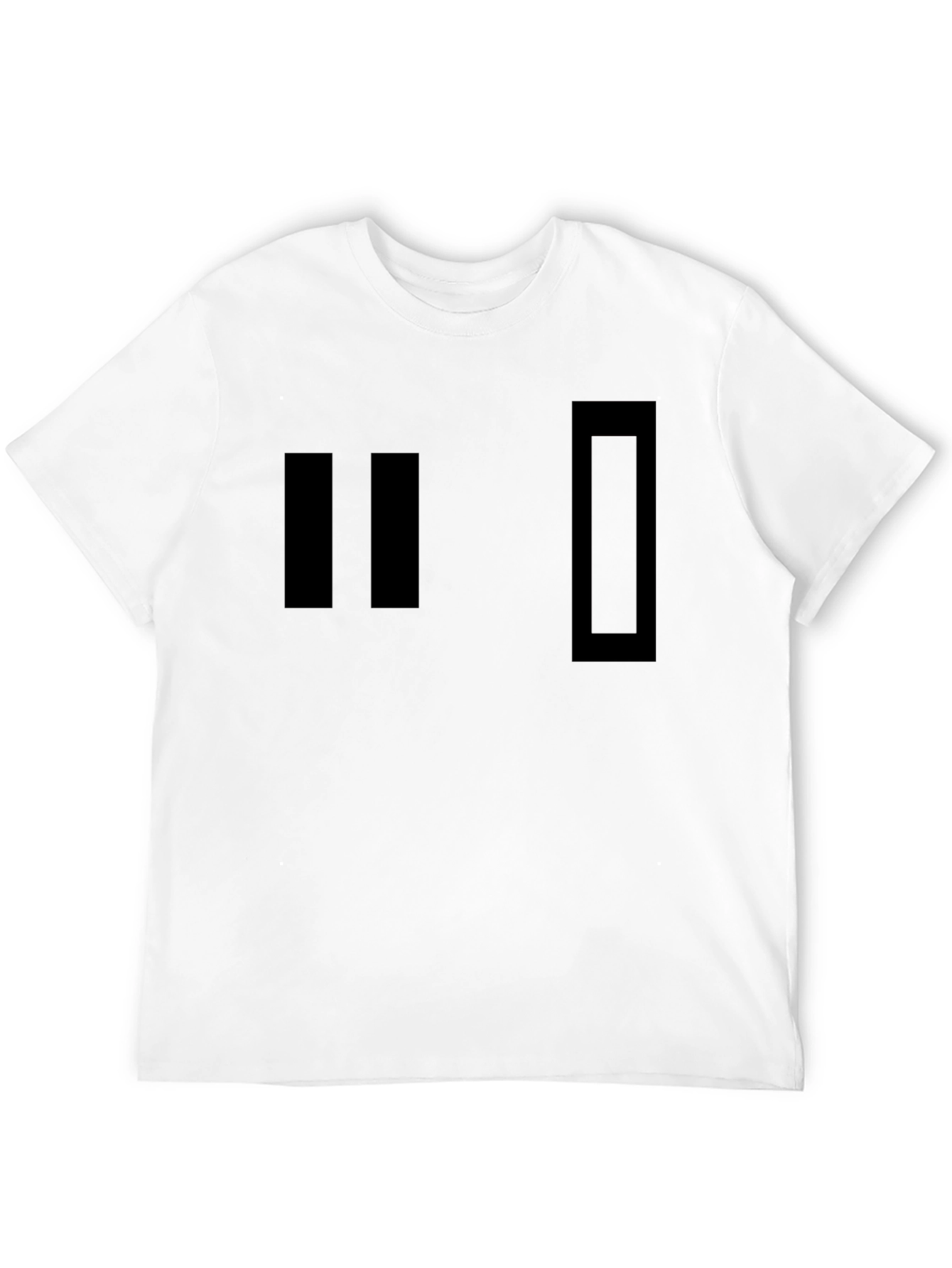 Modern Black Graphic Tee - Geometric Design