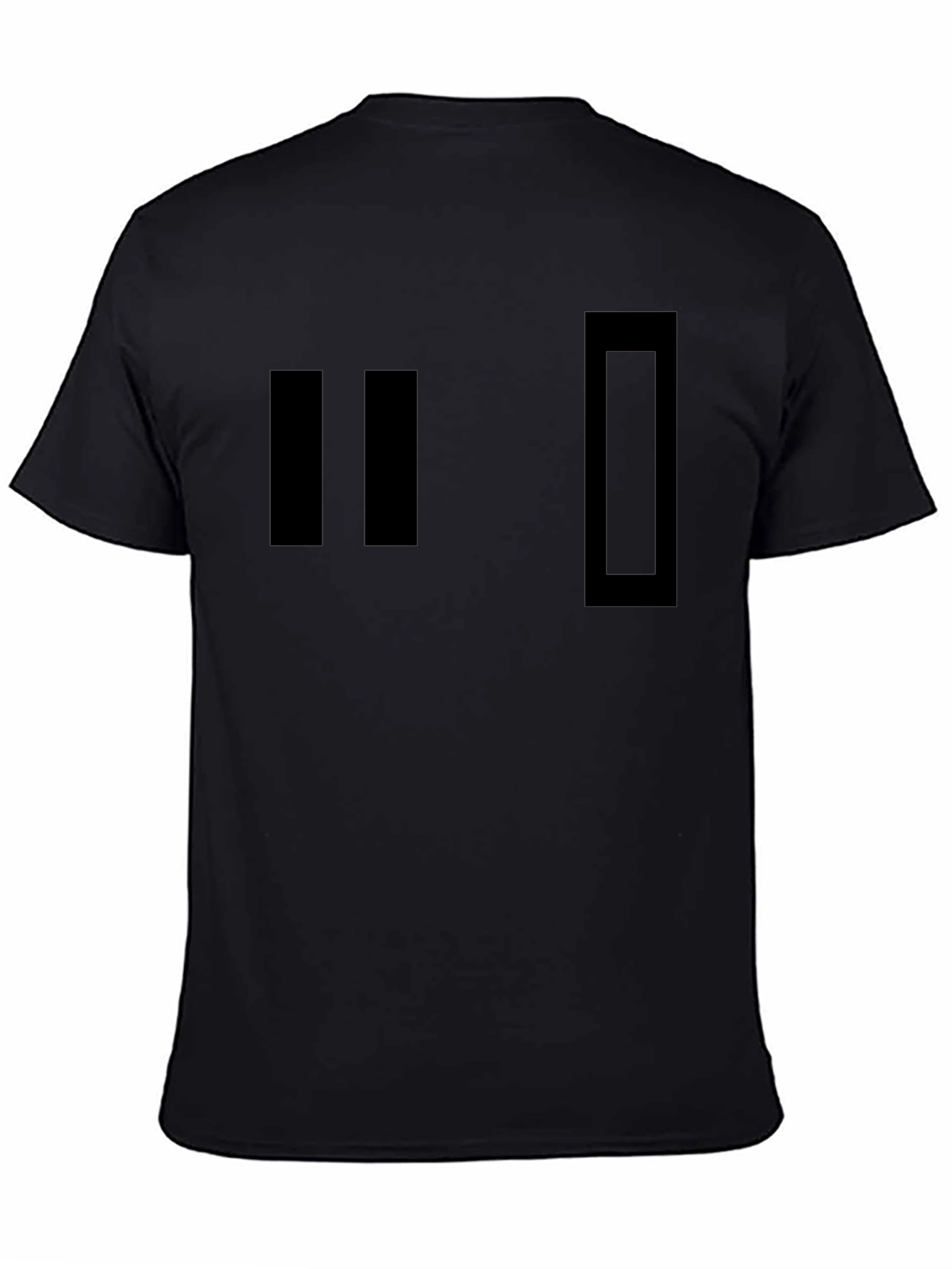 Modern Black Graphic Tee - Geometric Design